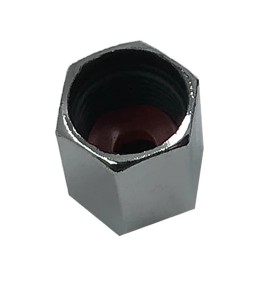 100 Pack Chromed Plastic Sealing Tire Valve Cap For TPMS Application W/ Green Nitro N2 ID Tip - Image 3