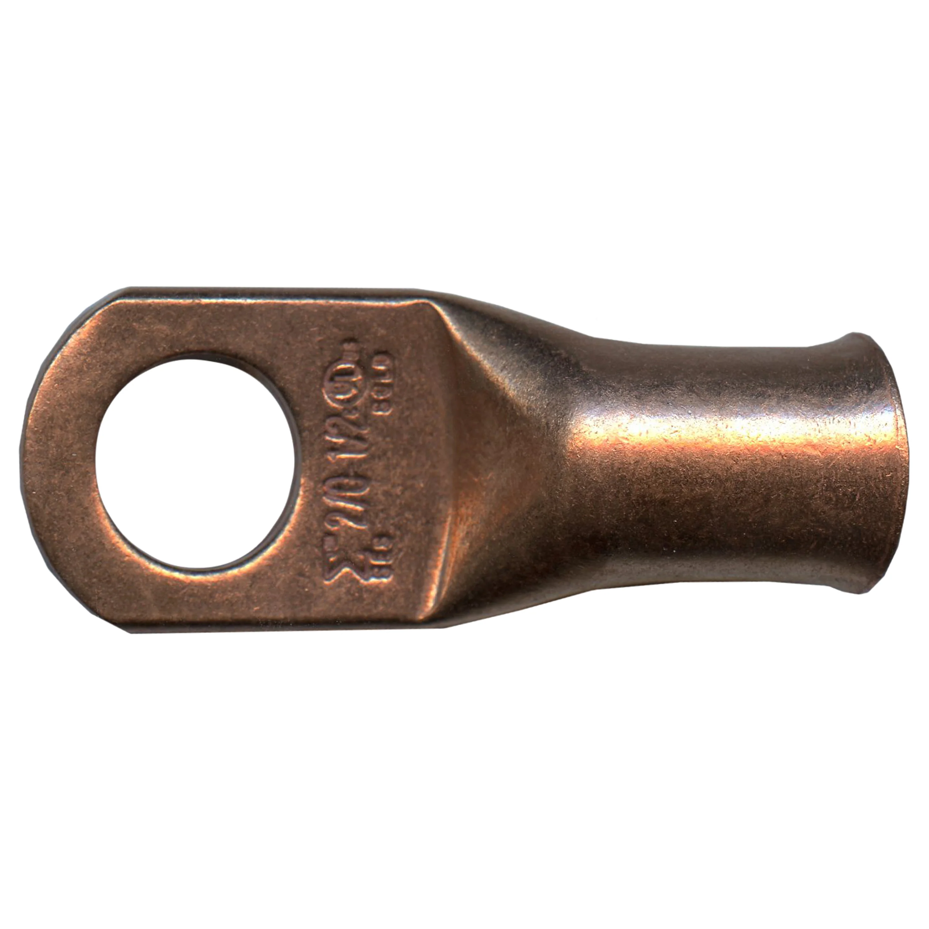 2/0 AWG Copper Lug - 1/2" Ring Terminal - 10 or 100 Pack