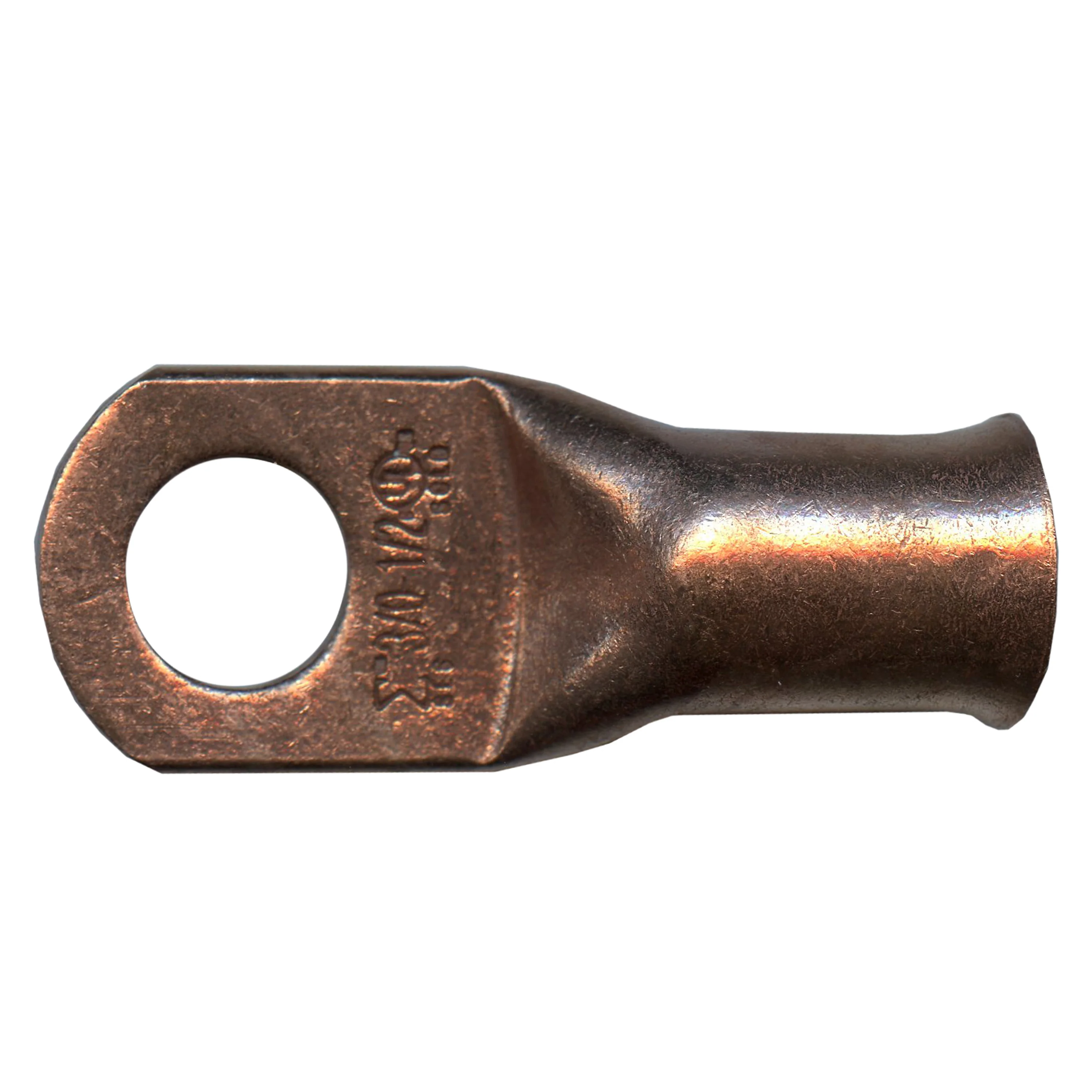 Standard Copper Lug 3/0 AWG 1/2" Ring Size - 10 or 100 Pack