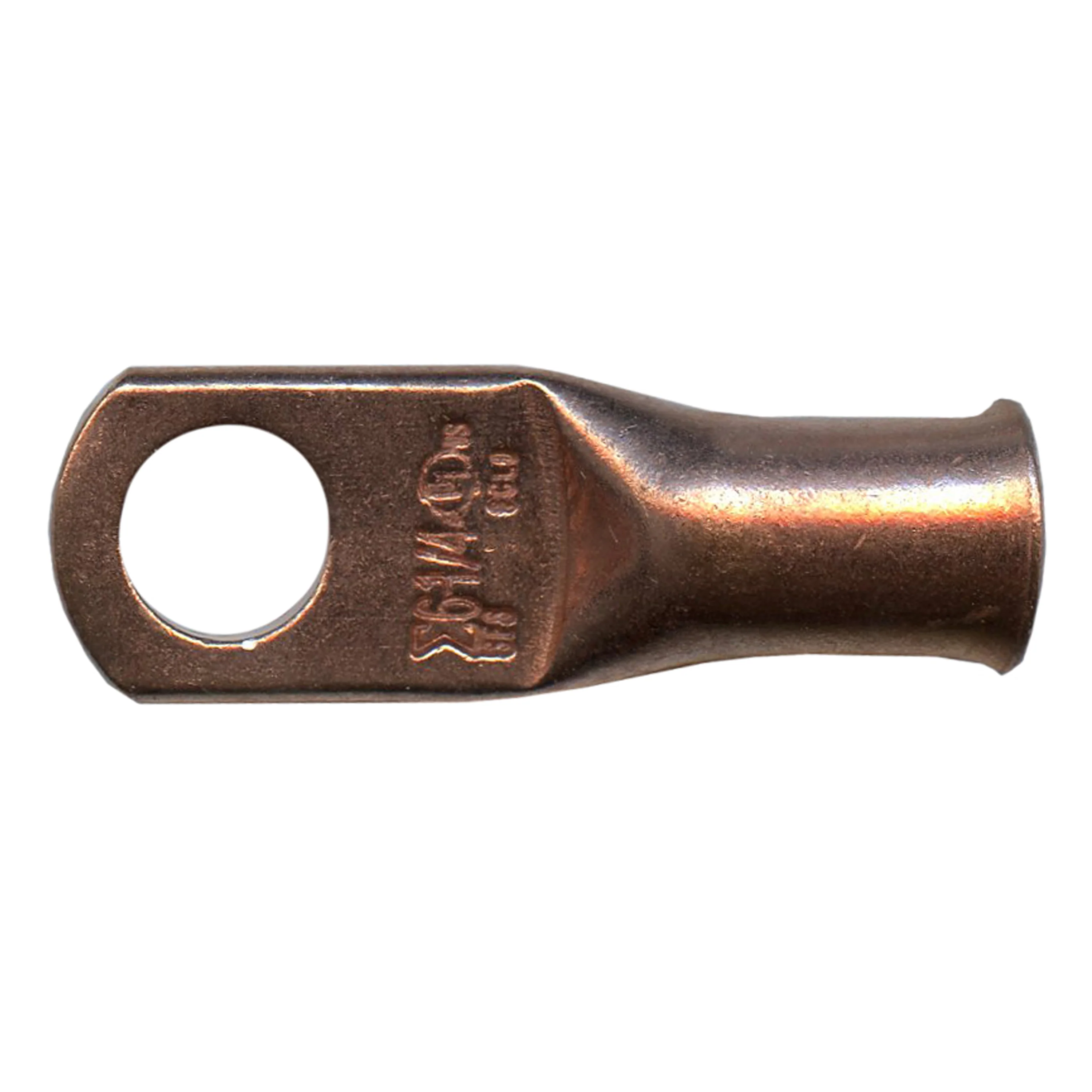 6 AWG Copper Lug - 1/4" Ring Terminal - 10 or 100 Pack