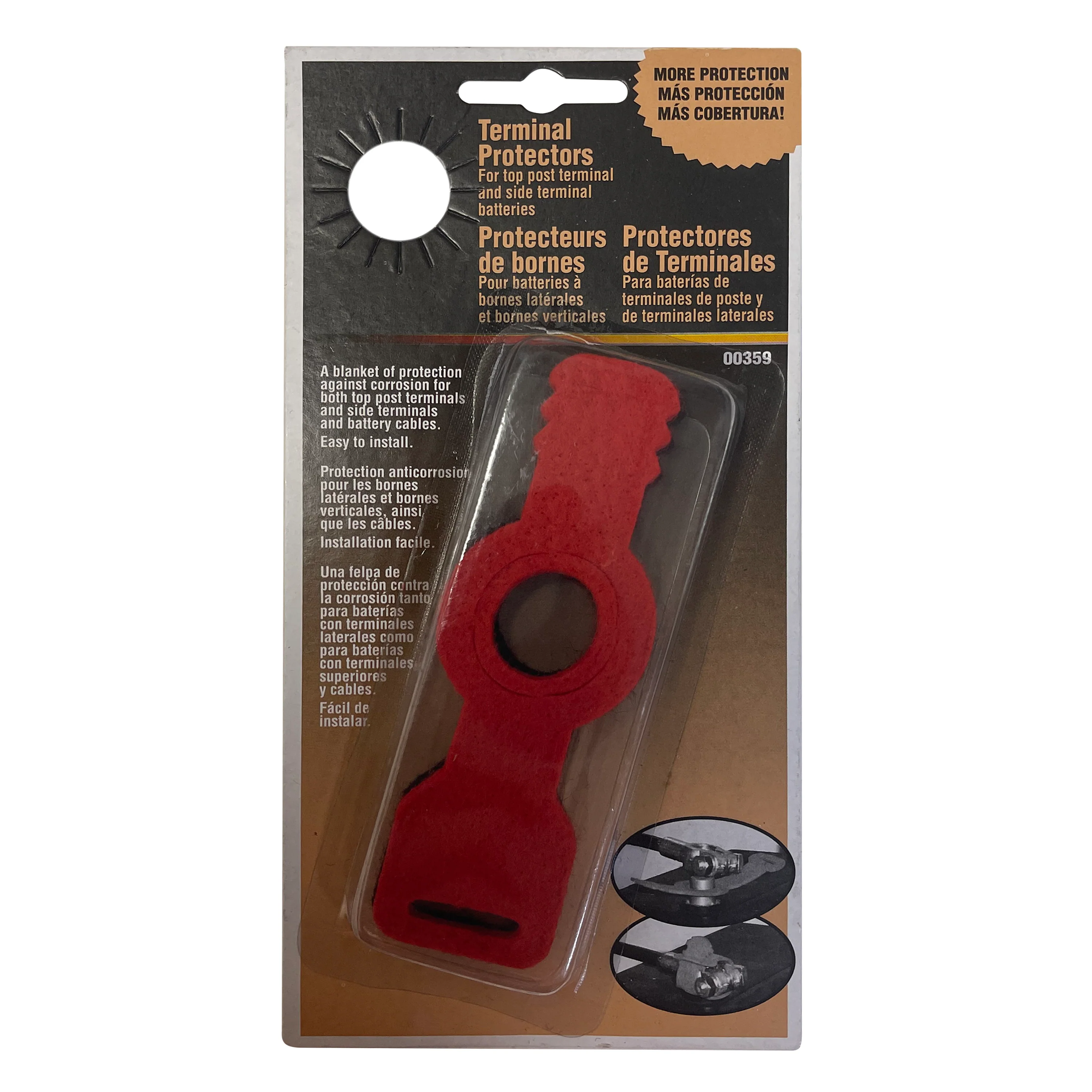Black & Red Premium Combo Top / Side Post Terminal Protector - Image 3