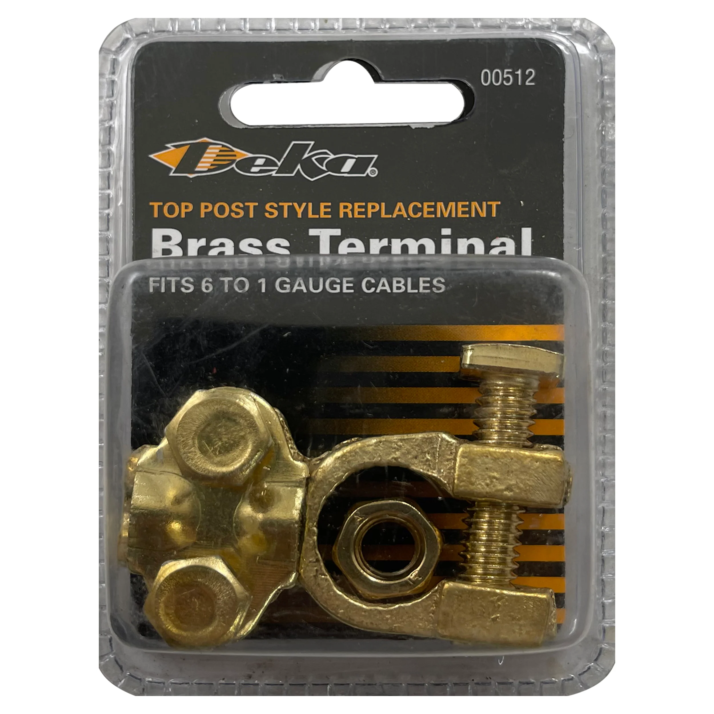 DEKA 00512 Top Post Replacement Brass Terminal Fits 6-1 AWG Gauge Cables - Image 2