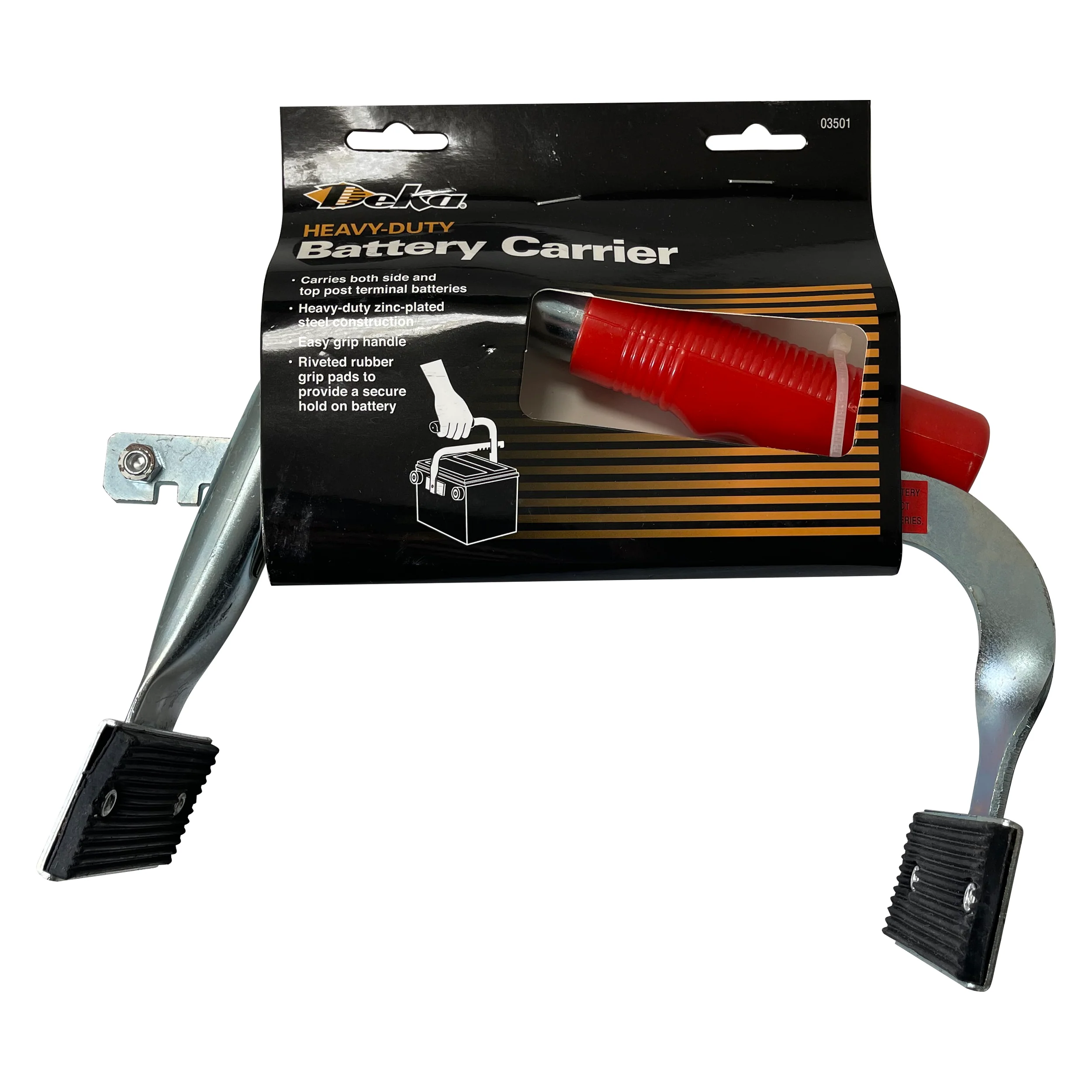Heavy-Duty Battery Carrier Tool - Universal Fit with Easy Grip & Rubber Pads - Image 2