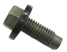 12mm - 1.75 Rubber Molded Around Washer Face 15mm HEX, Dog Point Drain Plug - 1 or 2 Pack