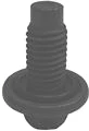 12mm - 1.75 Drain Plug (13mm Hex Head) With Inset Rubber Gasket Drain Plug - 1 or 3 Pack