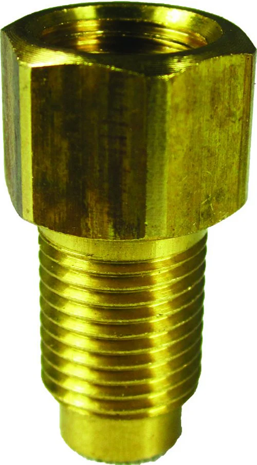Metric Brake Line Adapter, 3/16 in, (3/8 in -24), 3/16 in, 10mm - 1.25 5 pack
