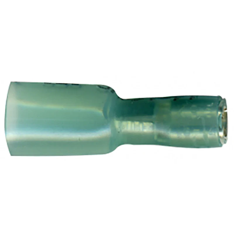 Heat Shrink & Crimp Blue Fully Insulated Female Quick Disconnect 16-14 Gauge .110 Tab - 10 to 500 Pack