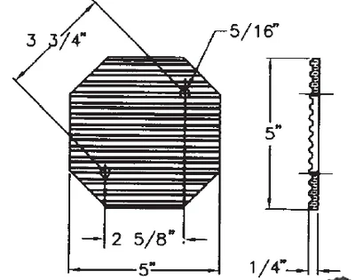 Forward Rubber Arm Pad 5" x 5" x 1/4" - 4 Pack - Image 2