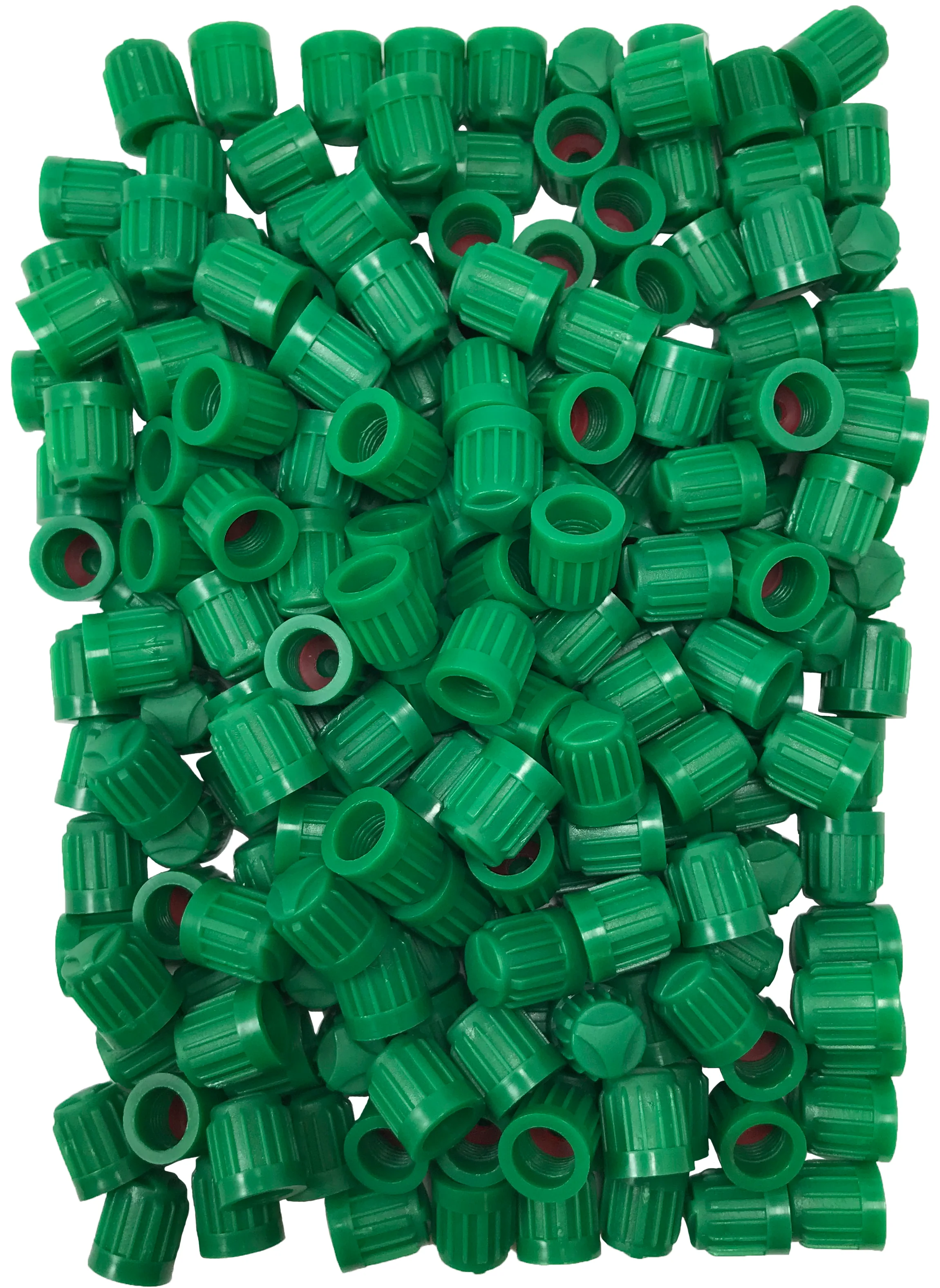 Green Plastic Tire Valve Caps with Seal - TPMS & Nitrogen Compatible - 100 to 1000 Pack - Image 5