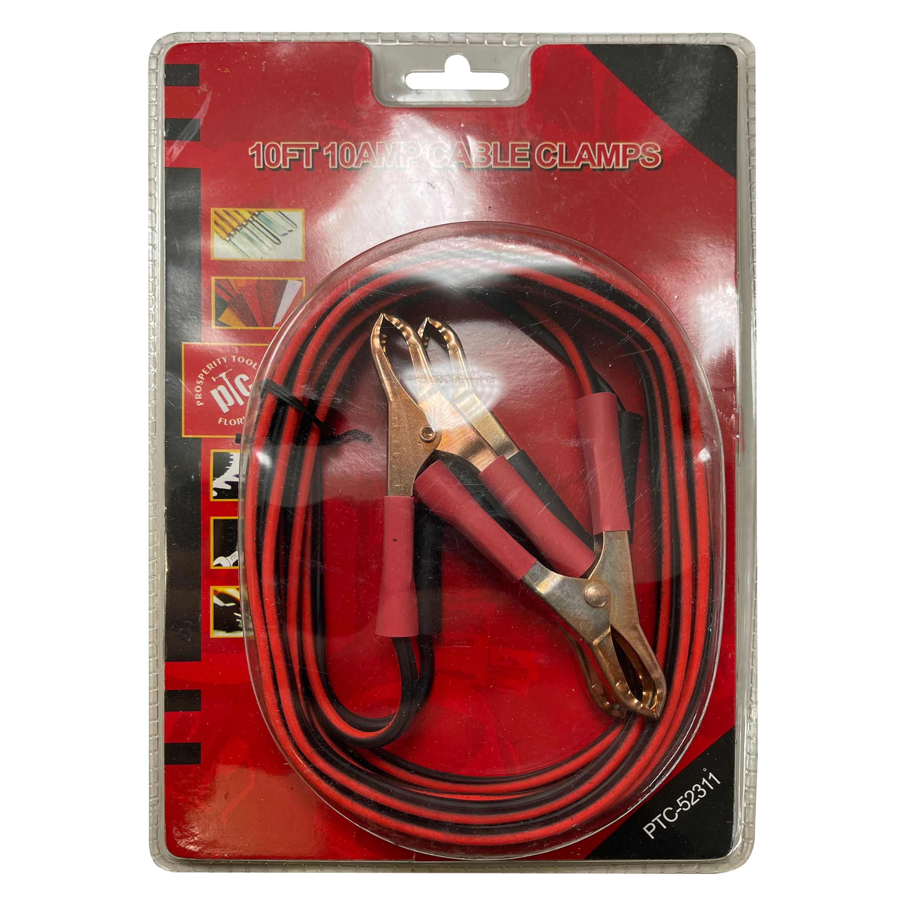 Heavy Duty Test Lead 10 FT. x 10 Amp with 3 1/8" Copper Clamp - Image 3