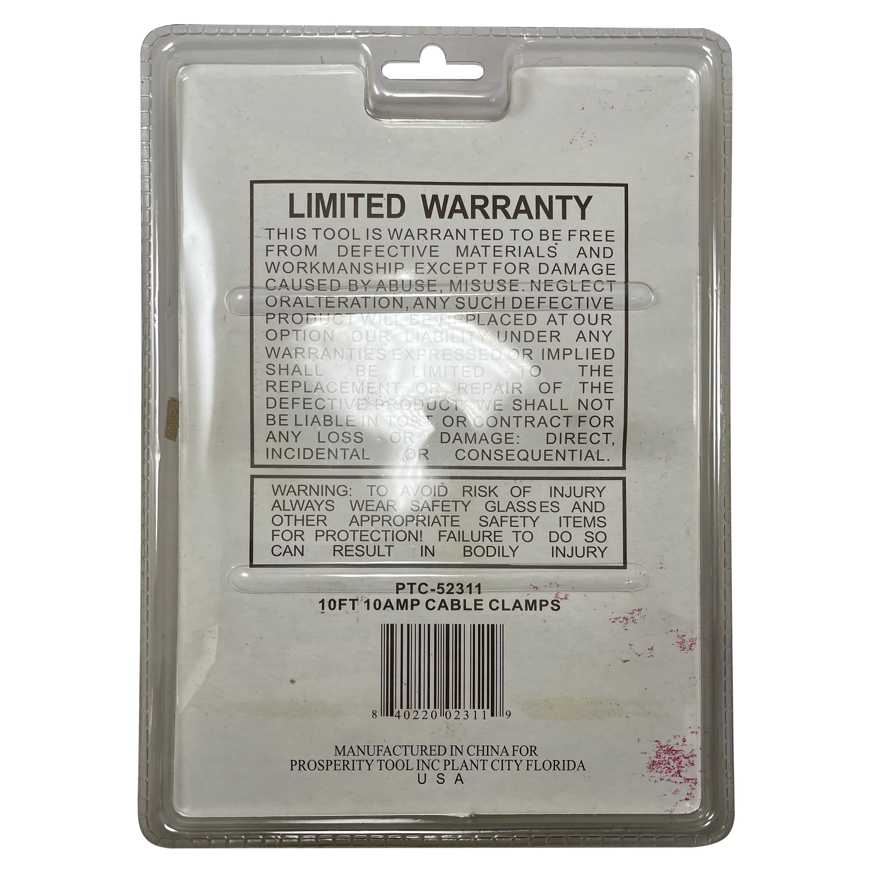 Heavy Duty Test Lead 10 FT. x 10 Amp with 3 1/8" Copper Clamp - Image 5