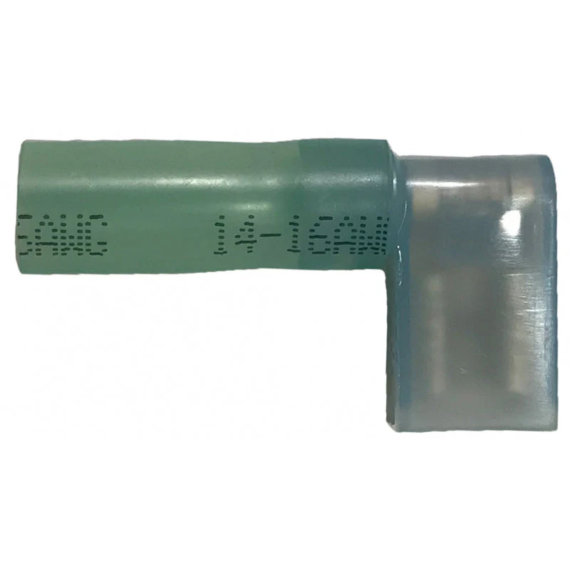Heat Shrink & Crimp Blue Female Flag Terminal - 16-14 AWG .250 Tab - 10 to 500 Pack - Image 3