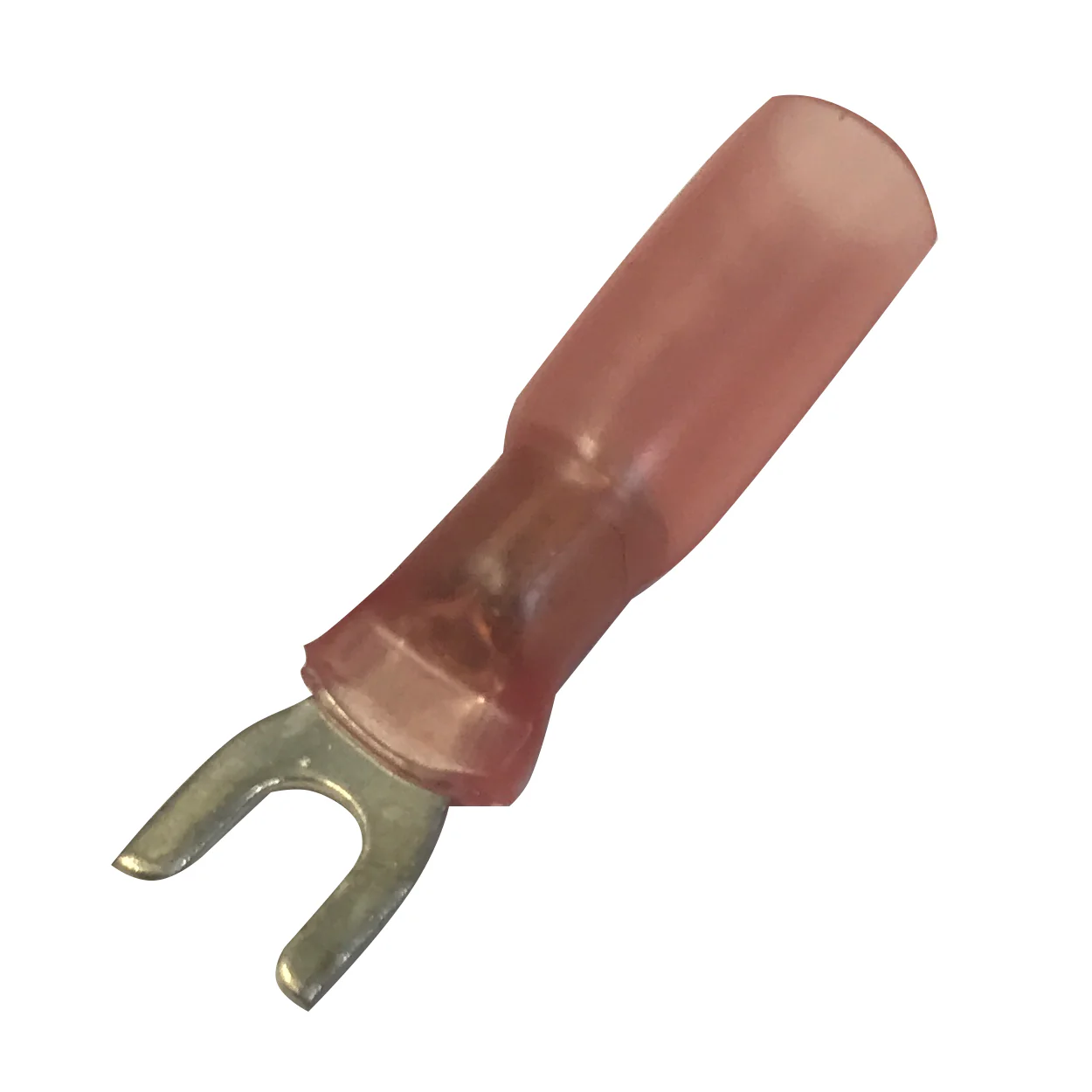 Heat Shrink & Crimp Red Spade Terminal 22-18 Gauge #4 Stud - 10 to 500 Pack - Image 2