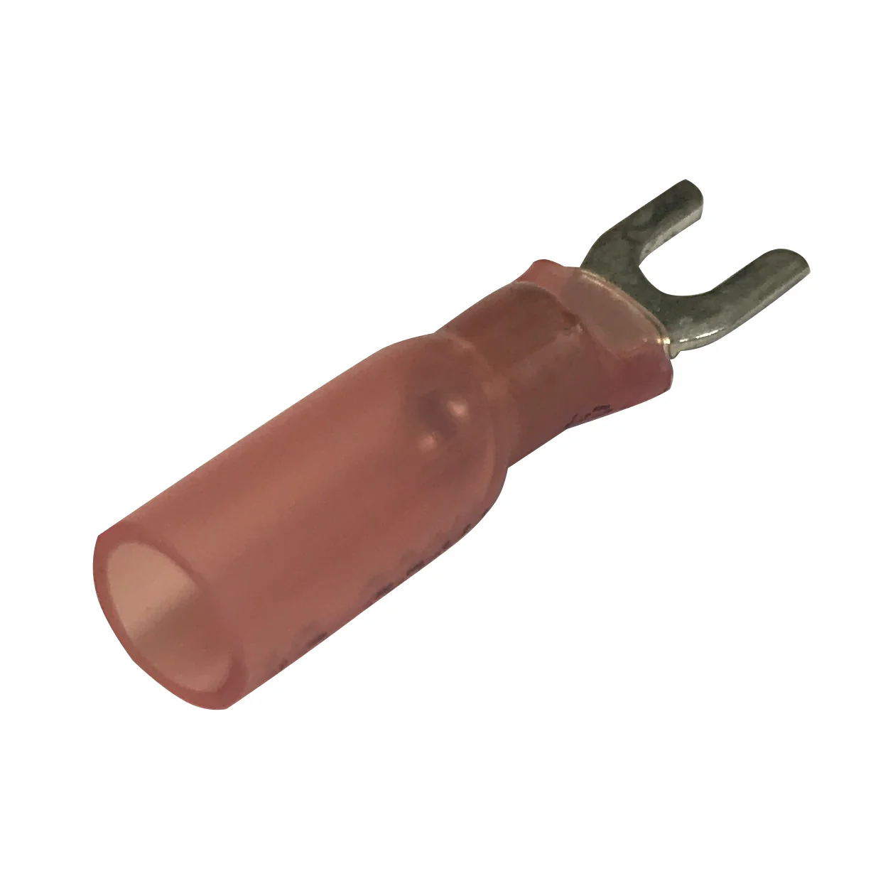 Heat Shrink & Crimp Red Spade Terminal 22-18 Gauge #4 Stud - 10 to 500 Pack - Image 3