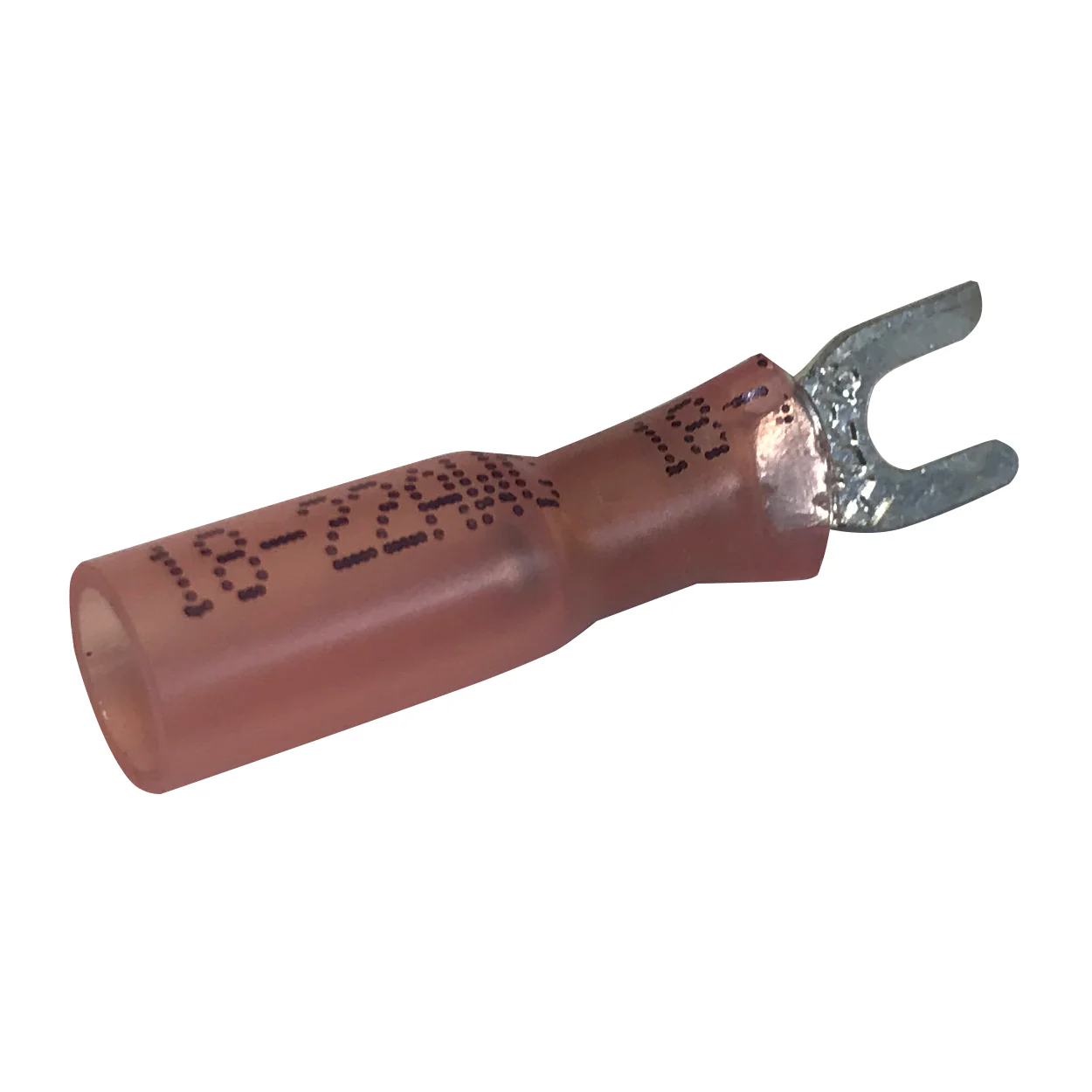 Heat Shrink & Crimp Red Spade Terminal 22-18 Gauge #4 Stud - 10 to 500 Pack - Image 5