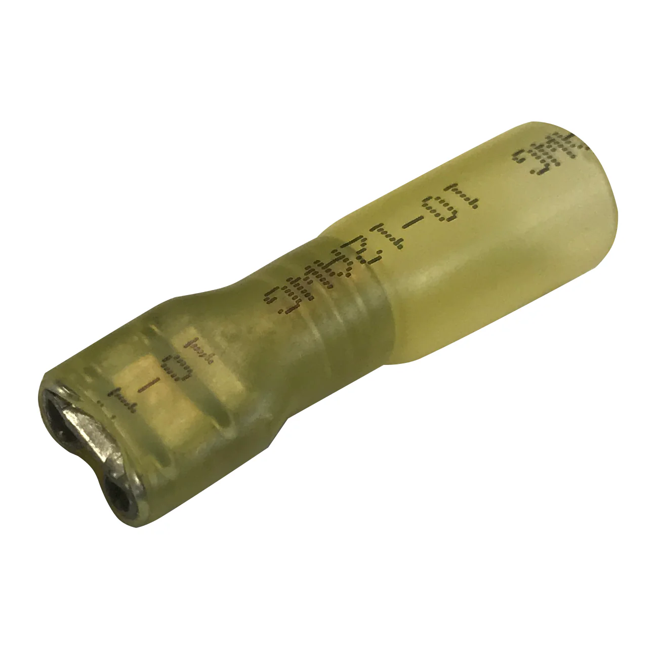 8 AWG Yellow Heat Shrink & Crimp Fully Insulated Female Quick Disconnect - 0.250" Tab - 10 to 500 Pack - Made in USA - Image 7