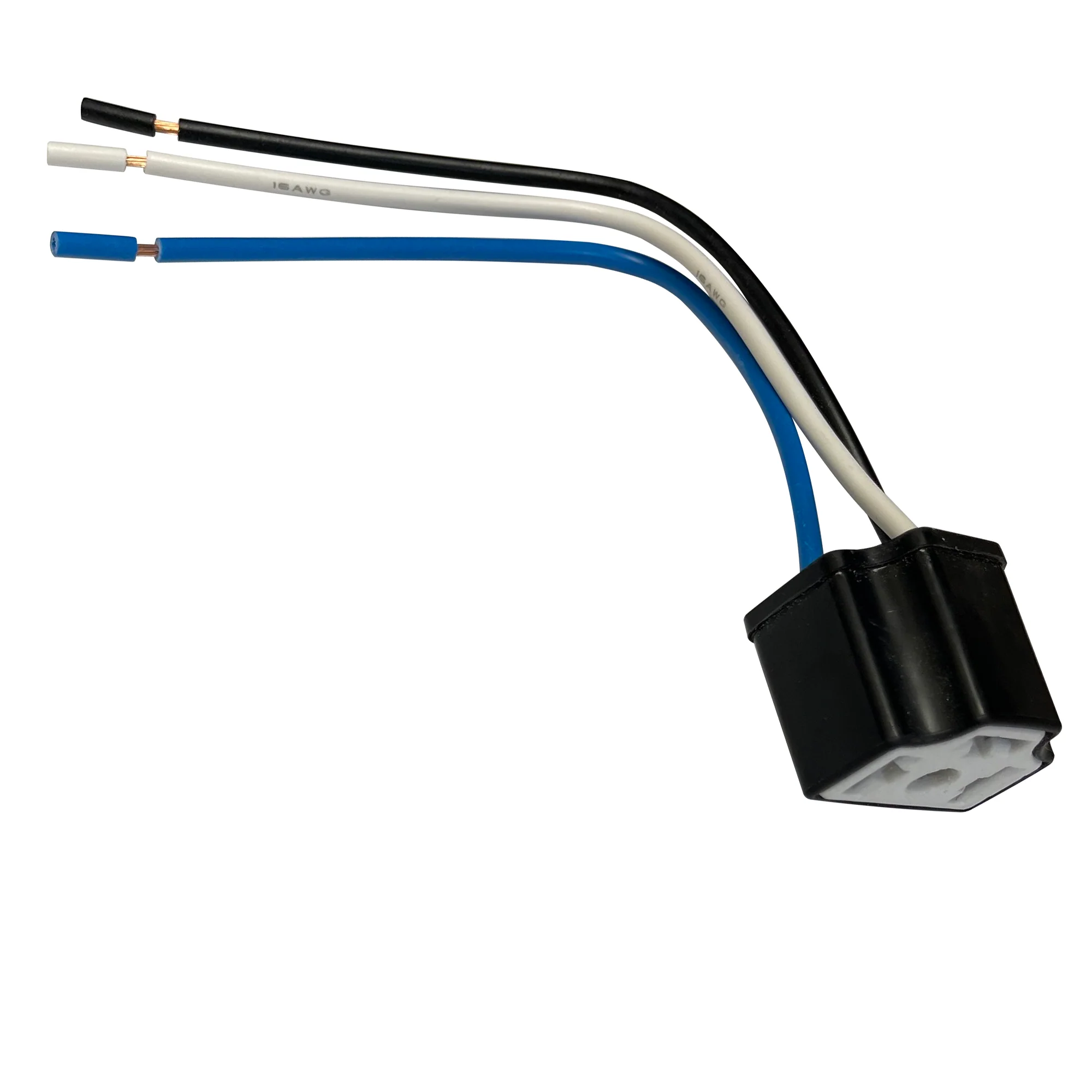 HD Headlamp Replacement Socket Plug Pigtail Harness Fits 9003 H4 Low Beam Bulb - 3 Wire - Image 5