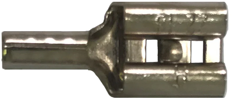 High Temperature Female Quick Disconnect Terminals - 22-18 AWG, 0.250" Tab - 100 Pack - Made in USA - Image 2