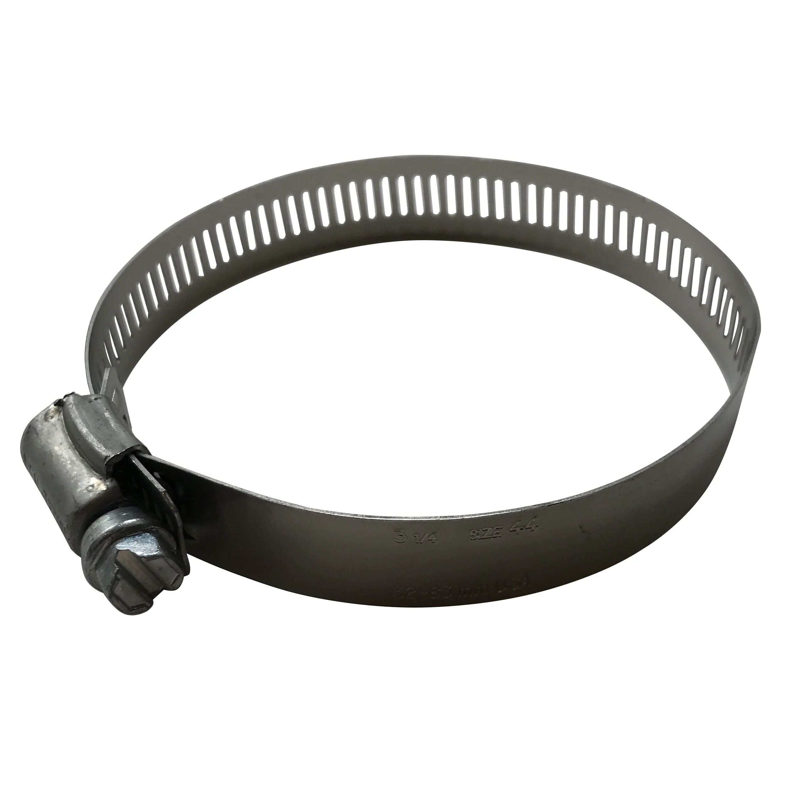 SAE #44 Stainless Steel 2 1/4" - 3 1/4" Worm Gear Hose Clamp 9/16 Band - 10 or 100 Pack