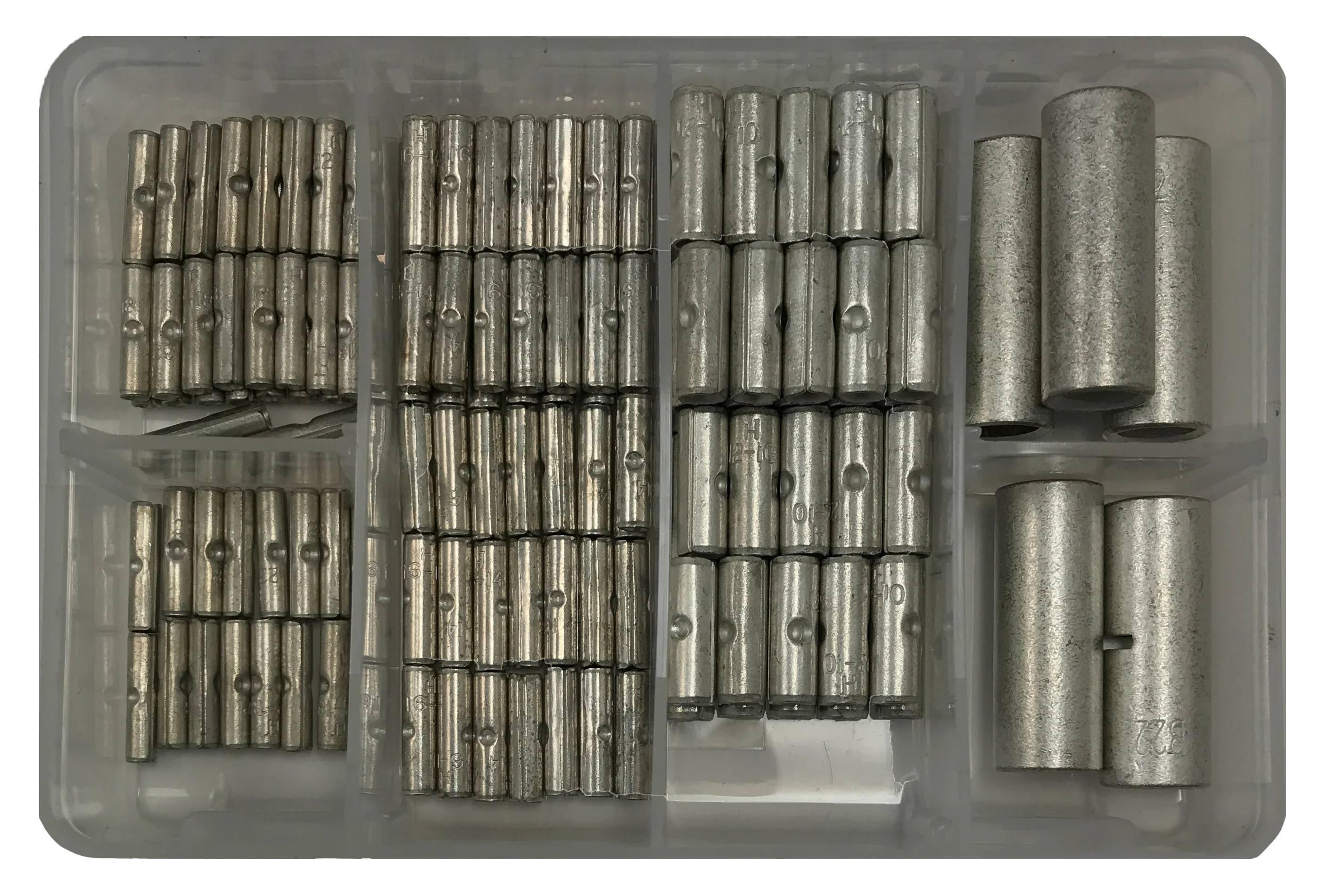 Large Non-Insulated Butt Connector Assortment Kit - 155 Pieces - Image 2