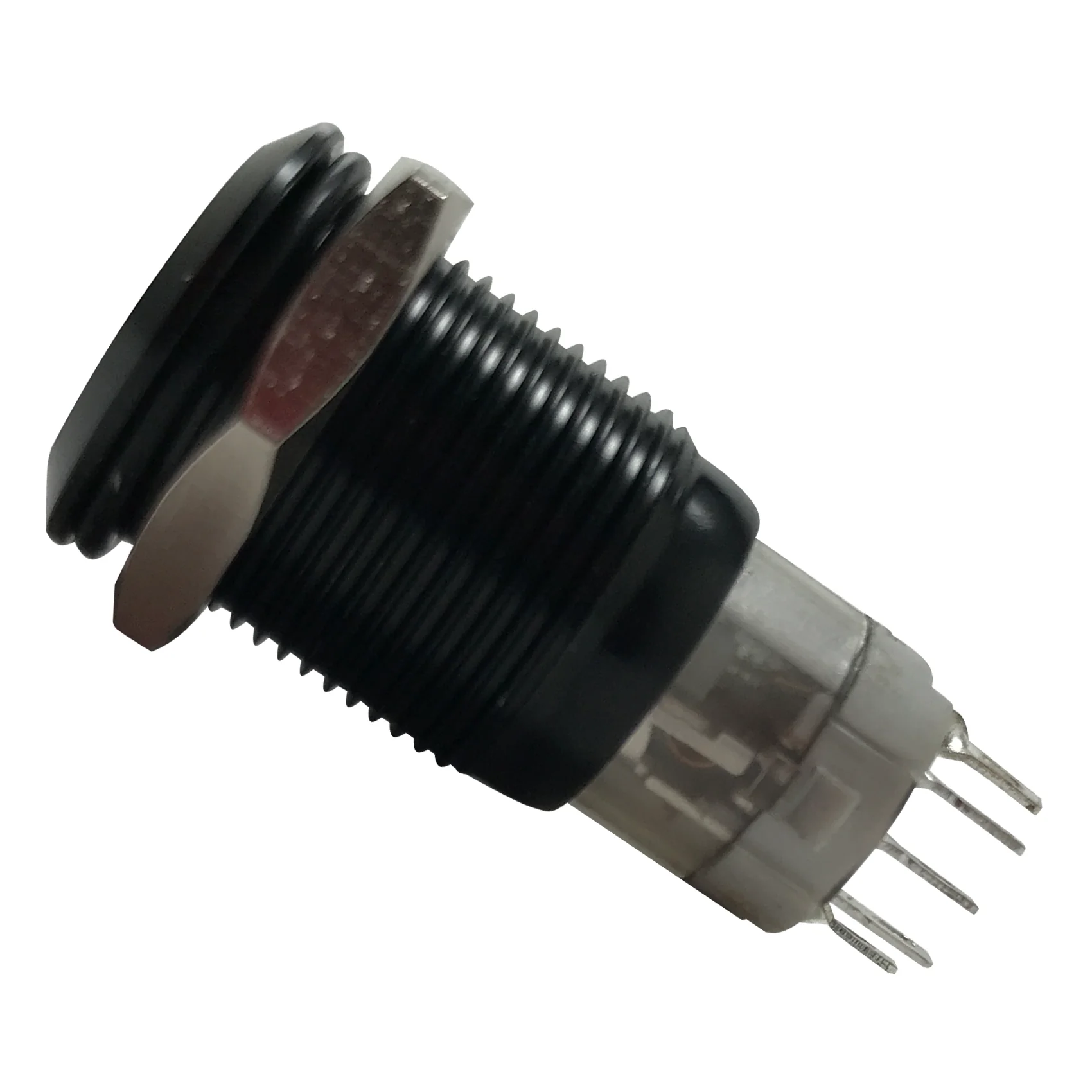 LED Latching Push Button Switch - 12V Black Metal - On/Off - 16mm Mount - 1 or 5 Pack - Image 36