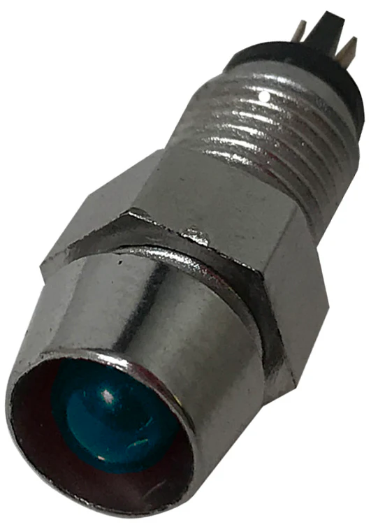 LED Indicator Light - 12V Chrome Housing - Fits 8mm Hole - 1 or 5 Pack - Image 13