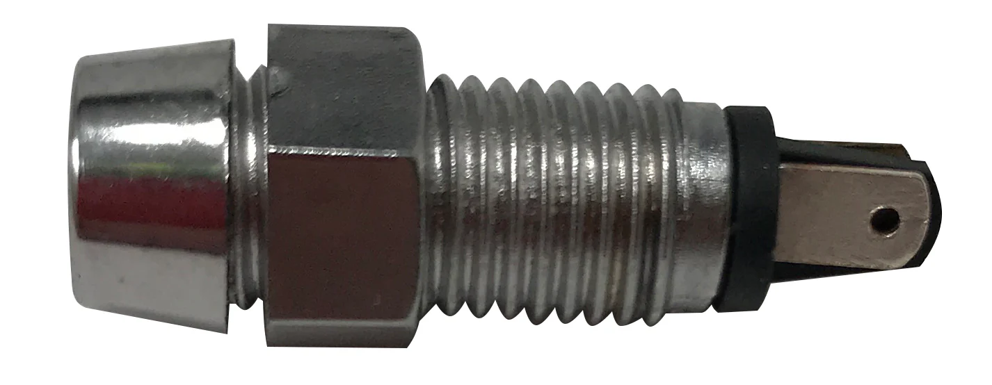 LED Indicator Light - 12V Chrome Housing - Fits 8mm Hole - 1 or 5 Pack - Image 5