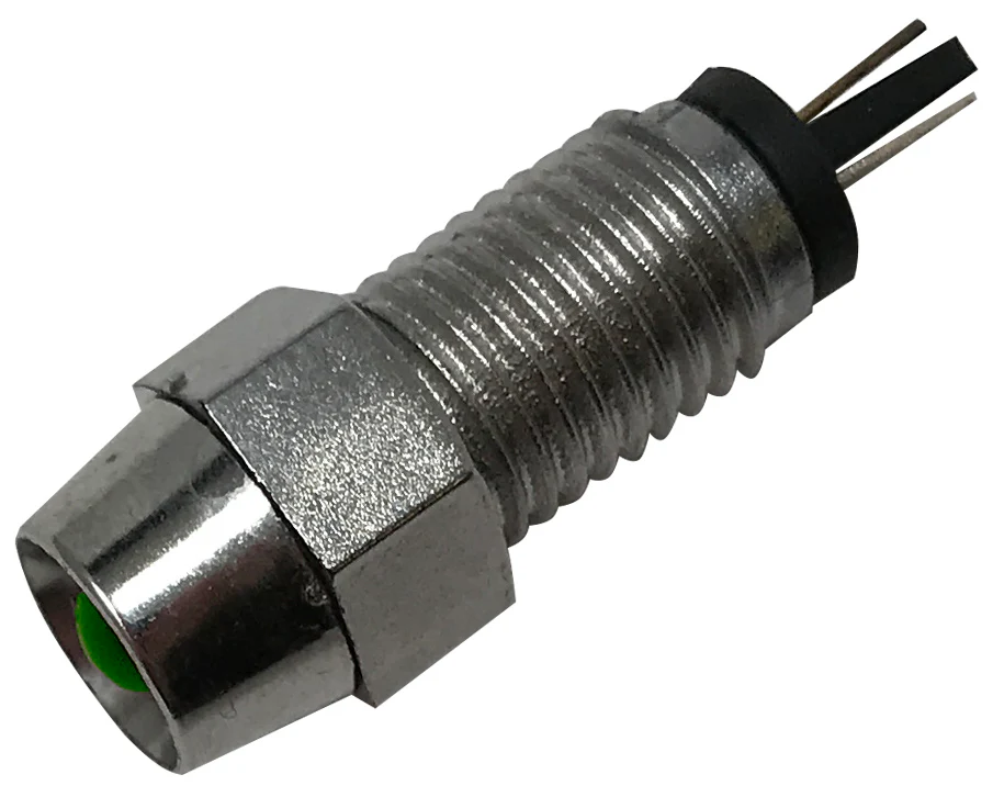 LED Indicator Light - 12V Chrome Housing - Fits 8mm Hole - 1 or 5 Pack - Image 8