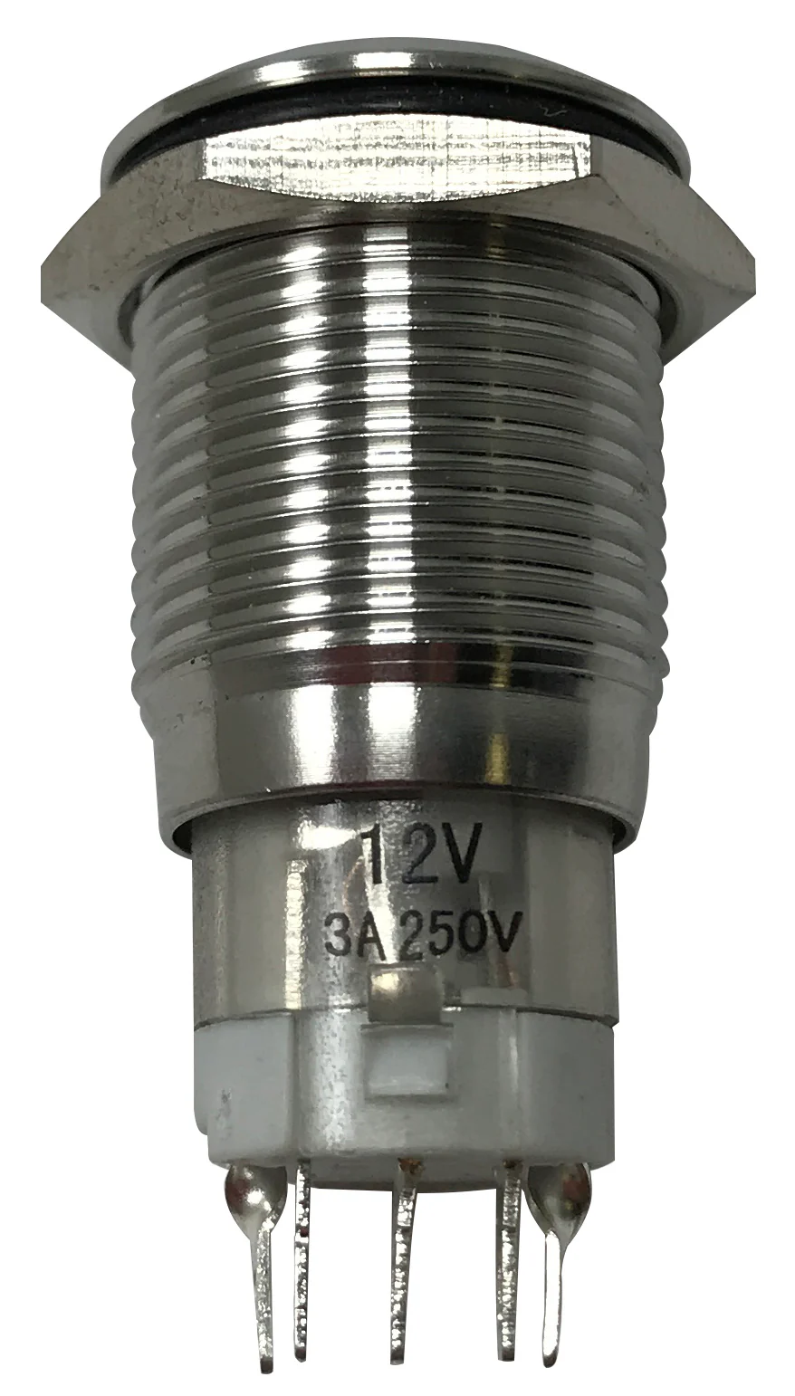 LED Latching Push Button Switch - 12V Stainless Steel - 19mm Mount - Image 23