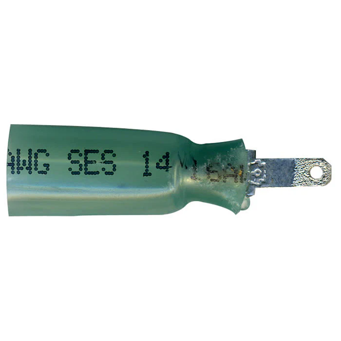Heat Shrink & Crimp Blue Male Quick Disconnect 16-14 Gauge .110 Tab - 10 to 500 Pack