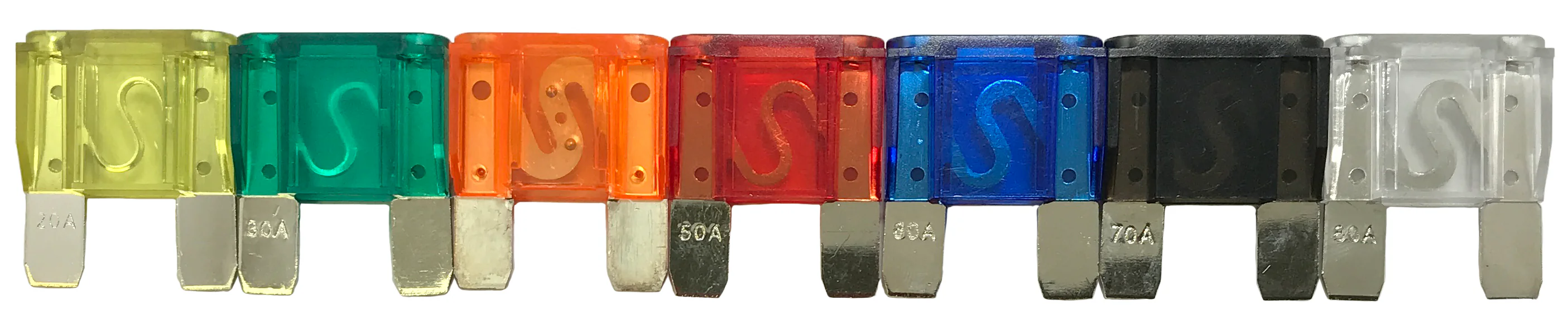 14 Piece Large 32 Volt Maxi Blade Fuse Assortment Kit - 20A to 80 AMP - Image 5