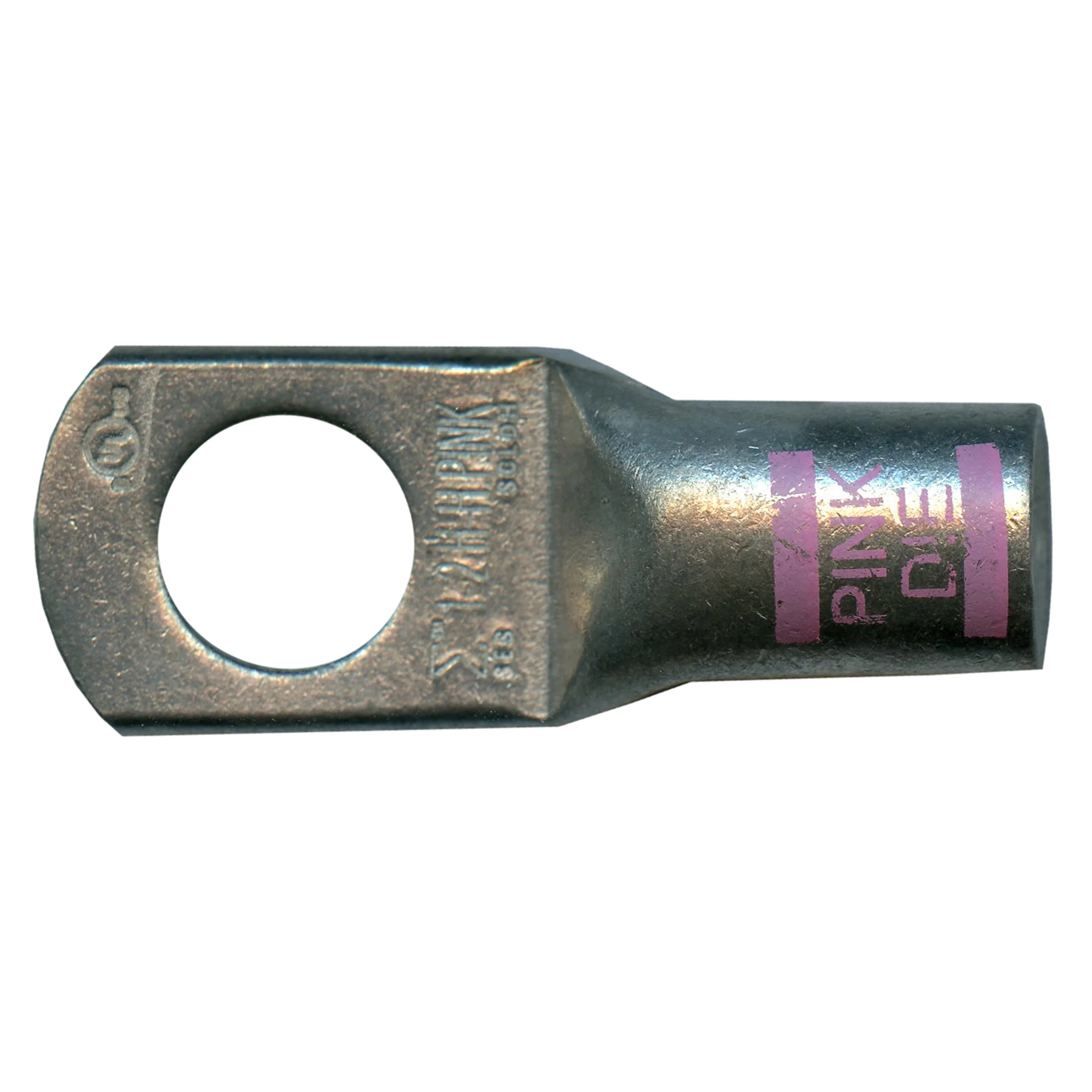 Mega HD Copper Lug - Plated 2-1 AWG 1/2" Stud Pink - 5 or 50 Pack