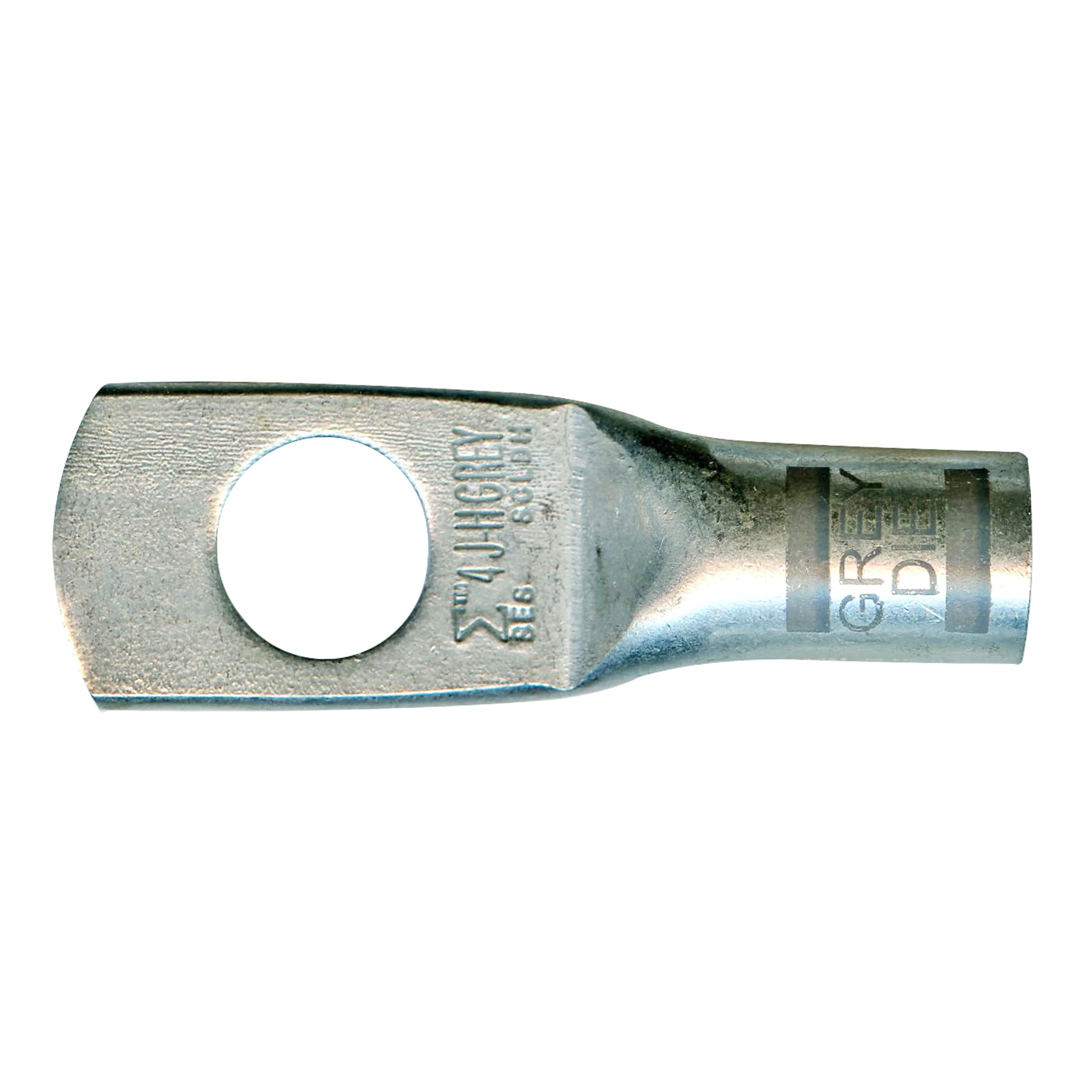 Mega HD Copper Lug - Plated 4 AWG 3/8" Stud Gray - 5 or 50 Pack