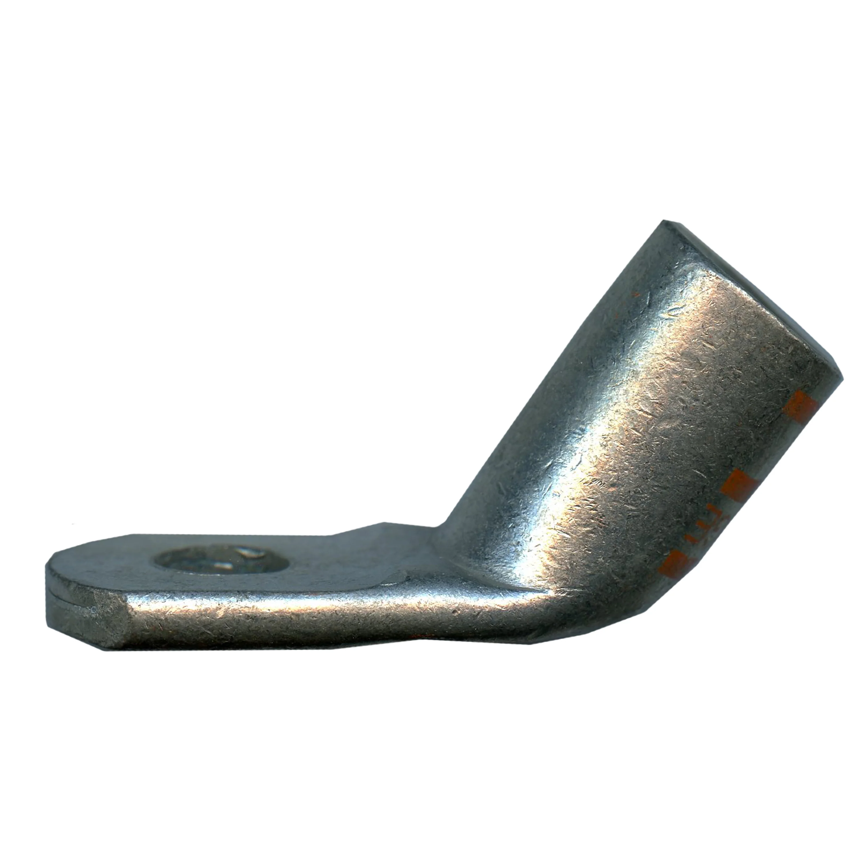 Mega HD Copper Lug - Plated 45-Deg 2/0 AWG 3/8" Stud Orange - 5 or 50 Pack