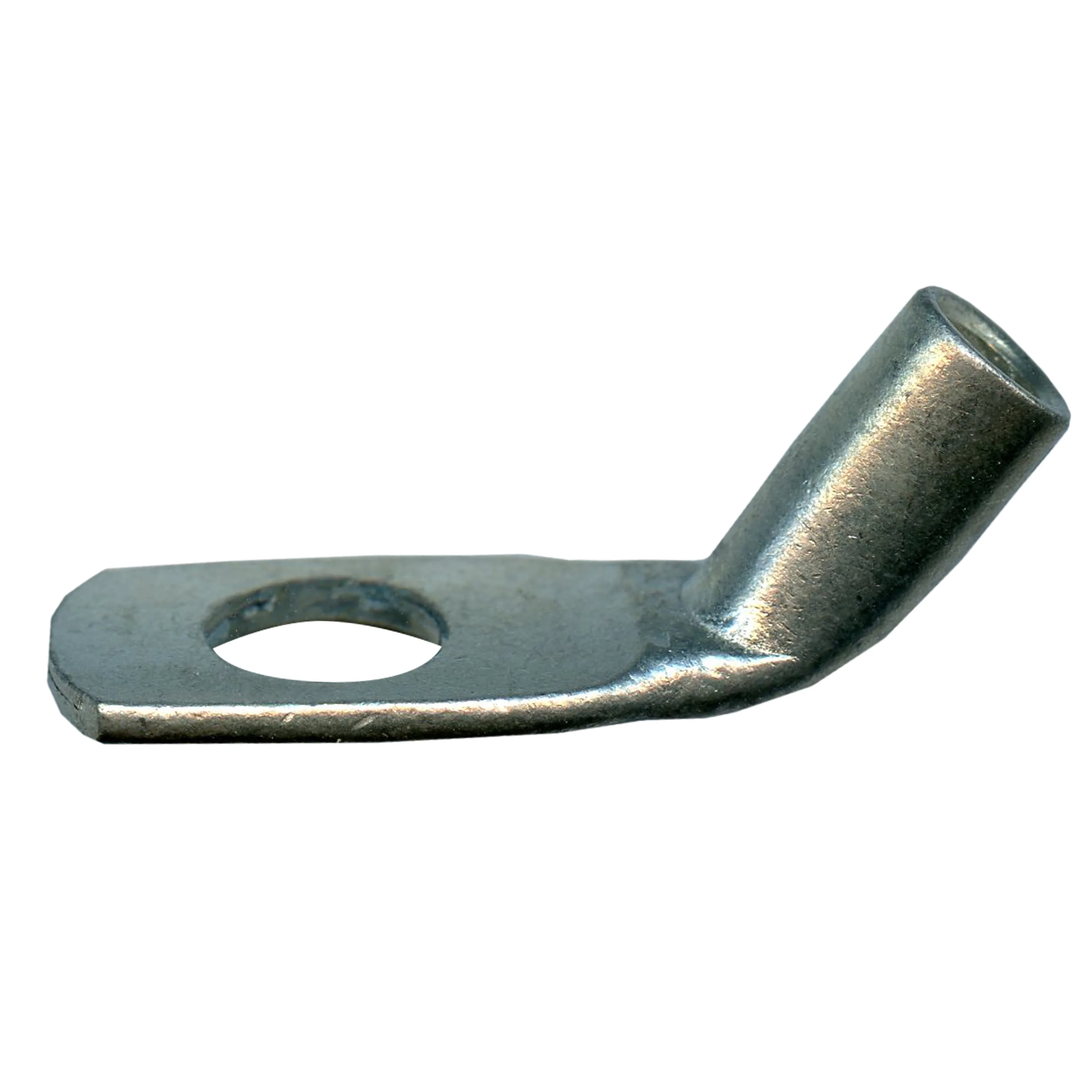 Mega HD Copper Lug - Plated 45-Deg 6 AWG 3/8" Stud Blue - 5 or 50 Pack