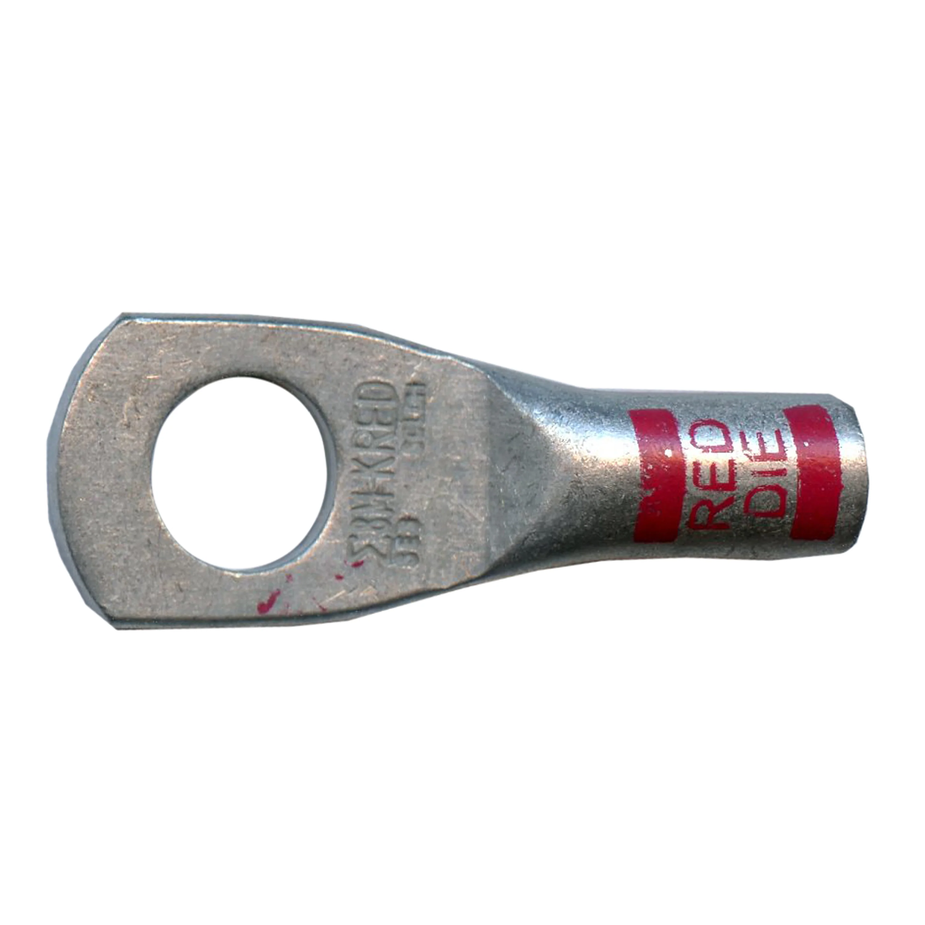 Mega HD Copper Lug - Plated 8 AWG 5/16" Stud Red - 5 or 50 Pack