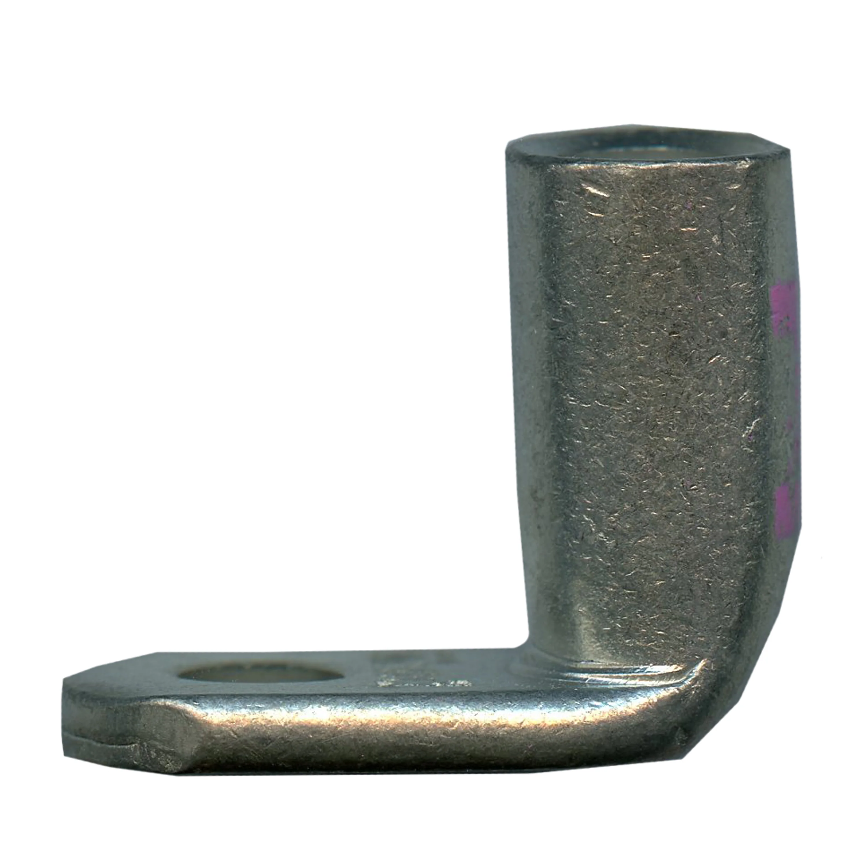 2-1 AWG Mega HD 90° Bent Copper Lug - 5/16" Stud - Pink - 5 or 50 Pack - Made in USA