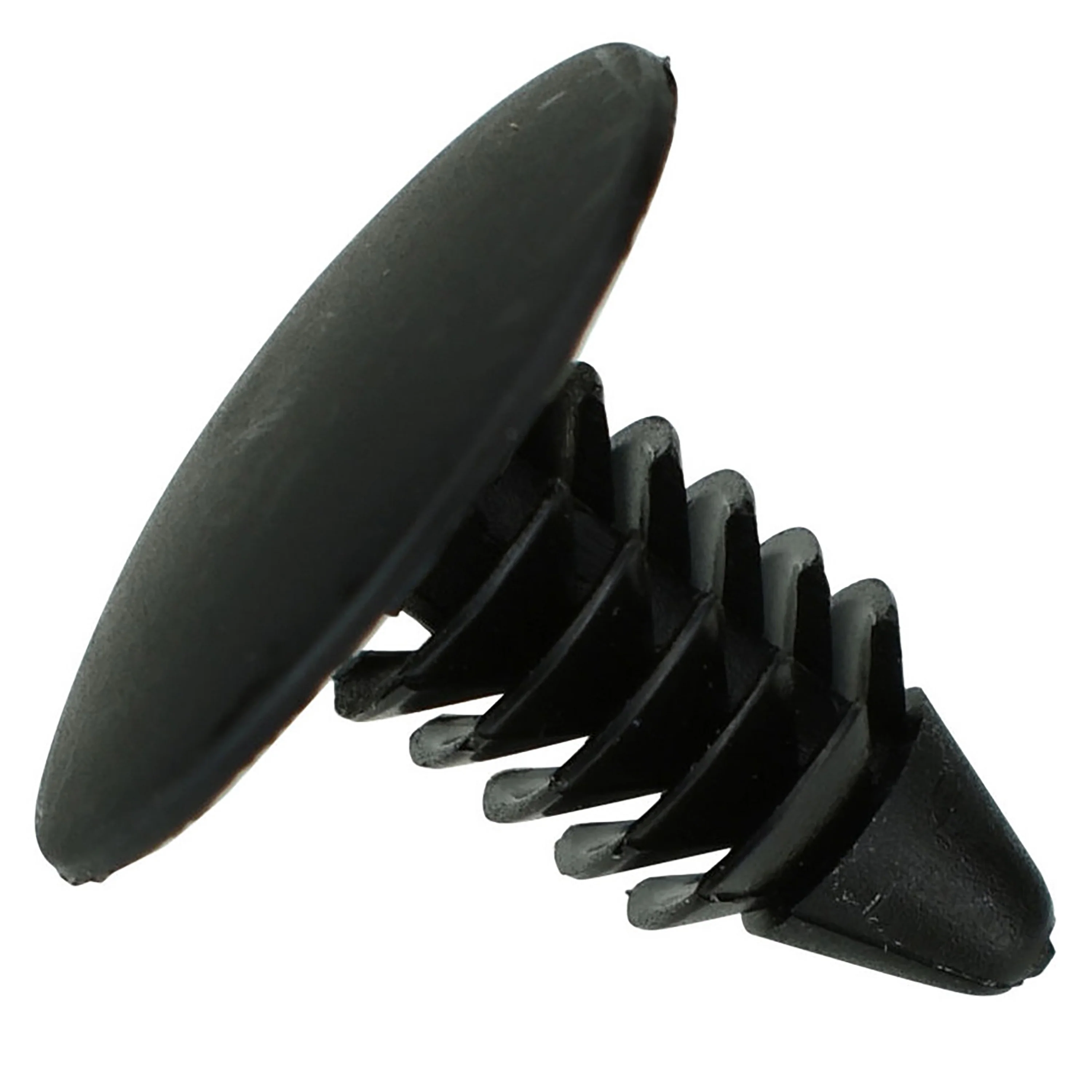 Black Nylon Bumper & Fender Shield Clip Retainers - 1/4" Hole - 21/32" Stem - 100 Pack