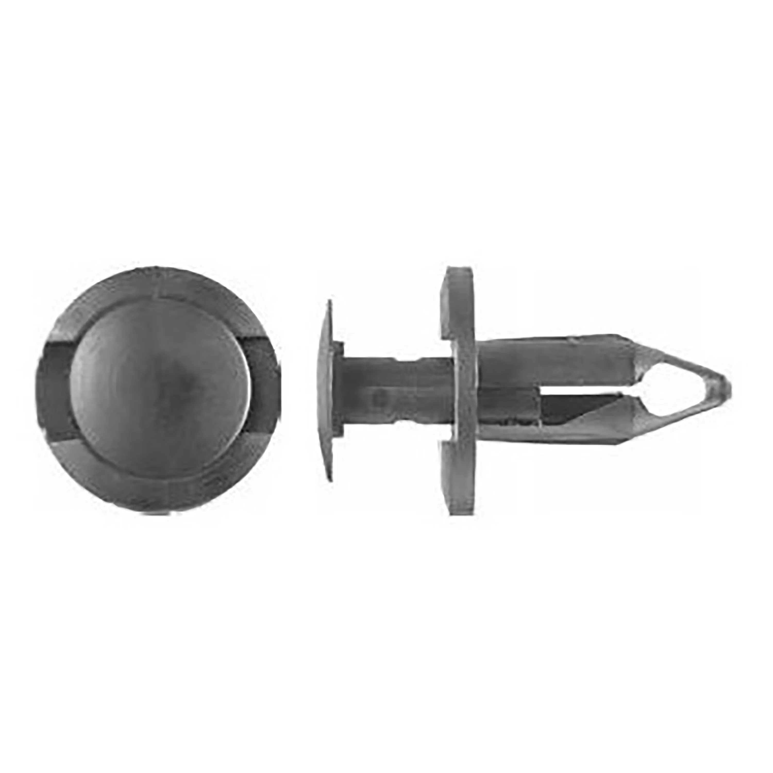 Black Nylon Air Baffle Push Retainer Clips - 5/16" Hole, 20mm Stem & Flange - 25 Pack - Image 2