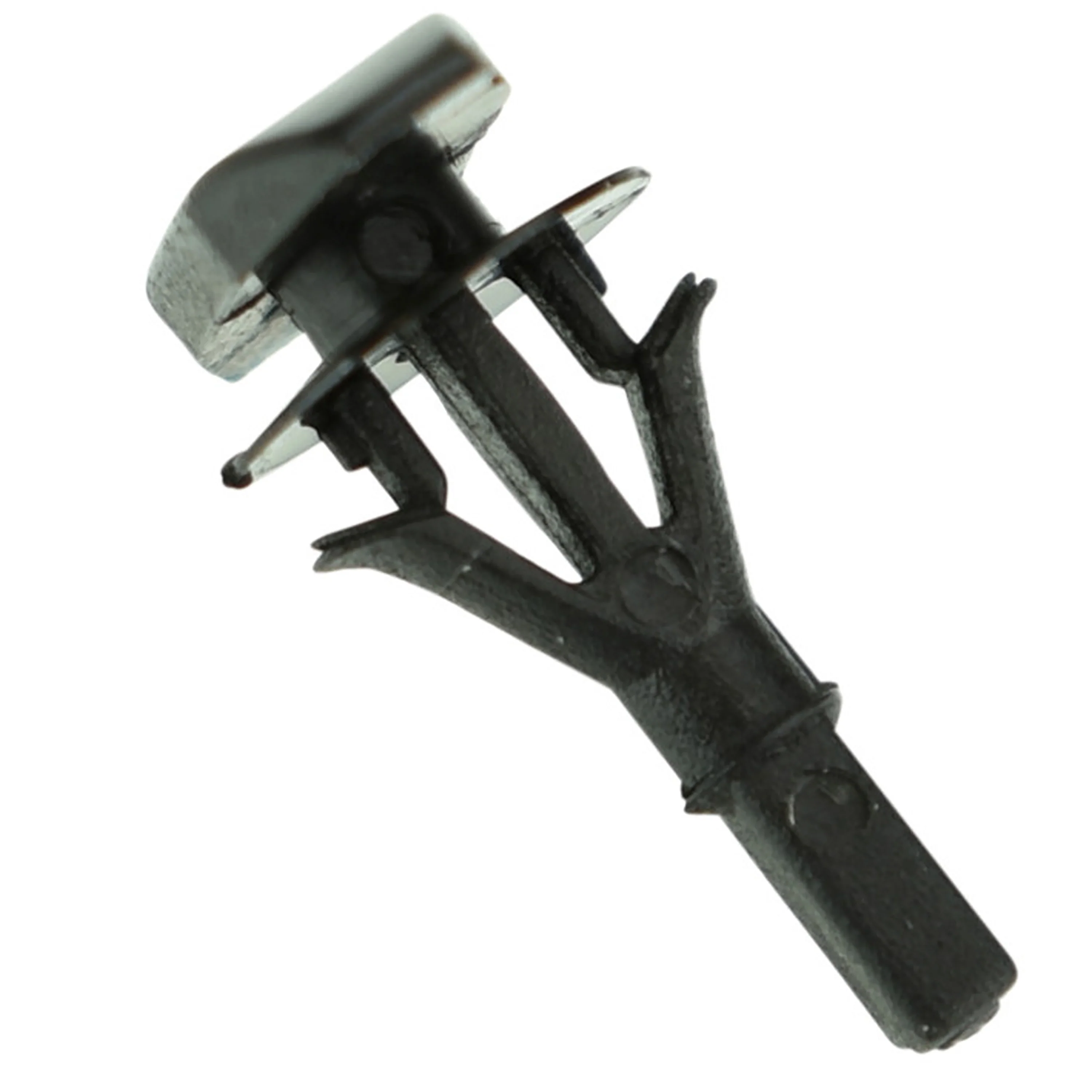 Black Nylon Weatherstrip Clip Retainers - 15/64" Hole - 12.3 MM Stem - 50 Pack - Image 2