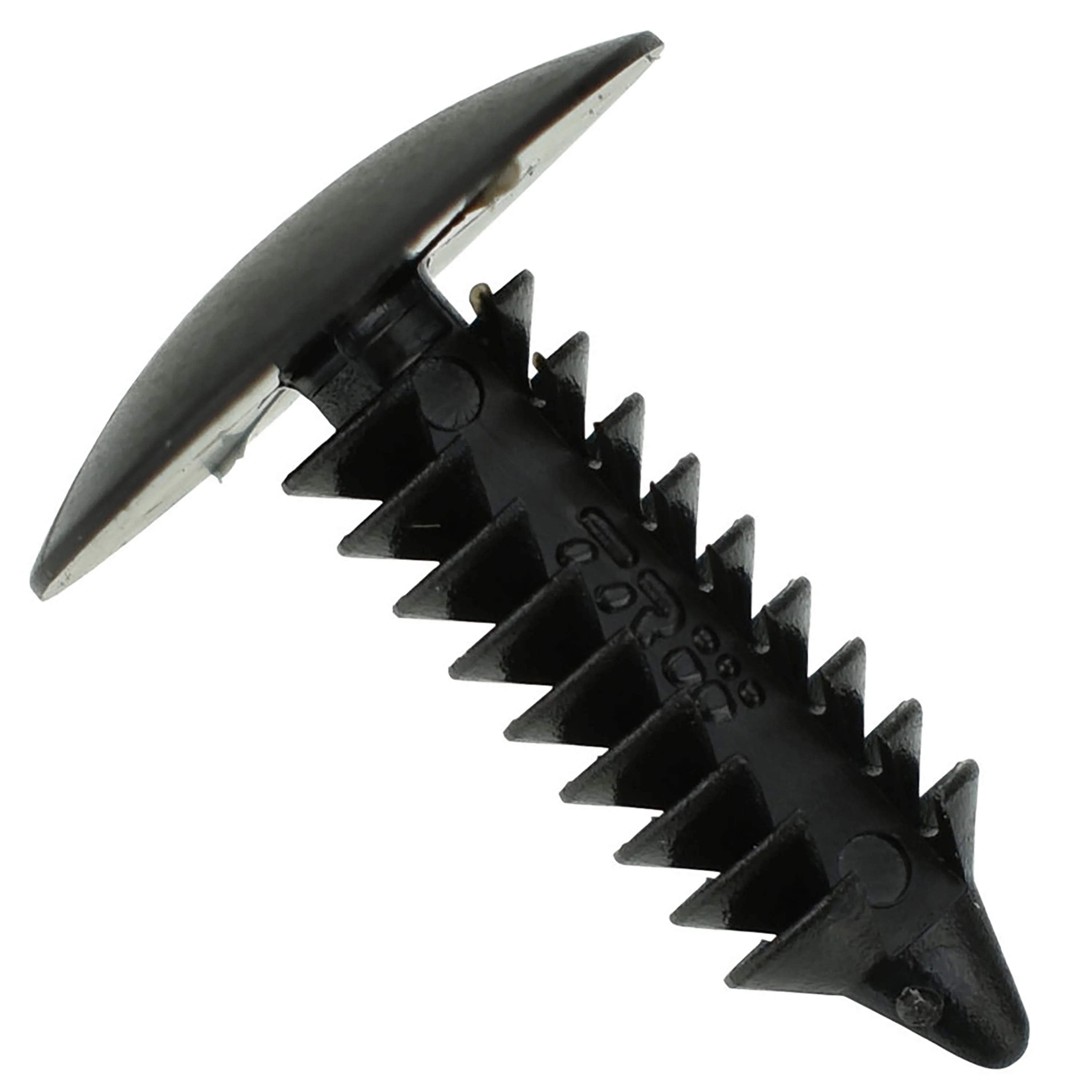 Black Nylon Shield Clip Retainers - 7/32" Hole - 3/4" Stem - 21/32" Head - 50 Pack