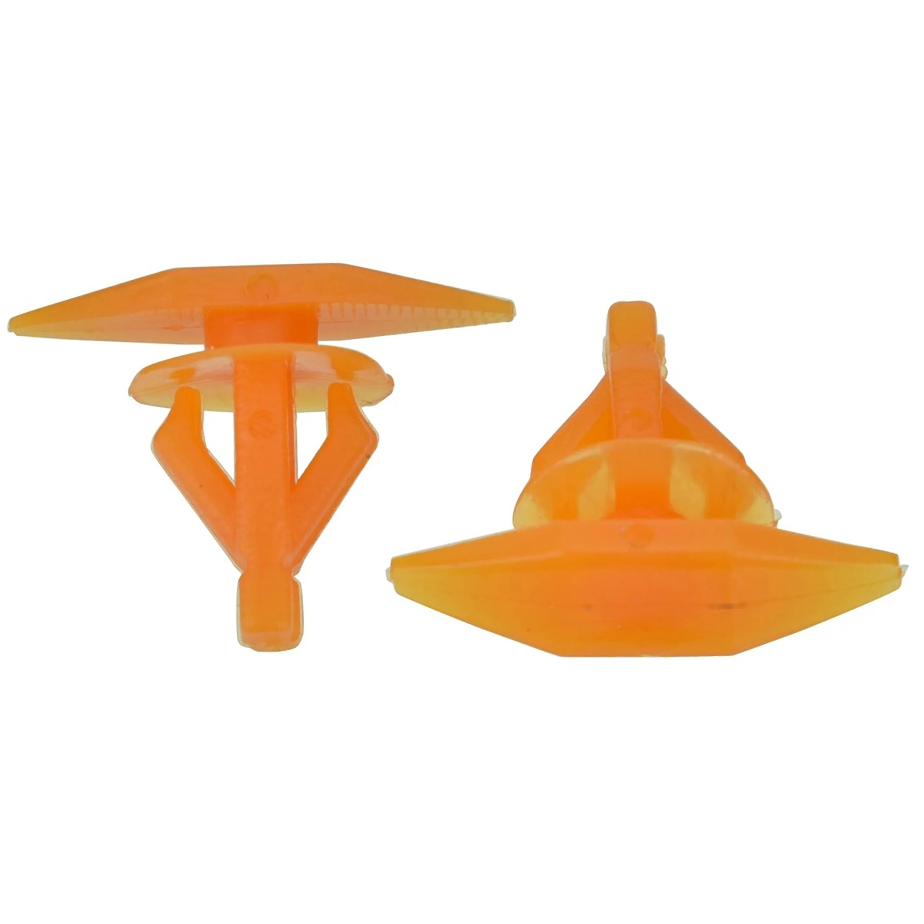 Orange Nylon Weatherstrip Retainer Clips - 15/64" Hole 10 MM Stem 5 x 15 MM Head - 25 Pack - Image 2