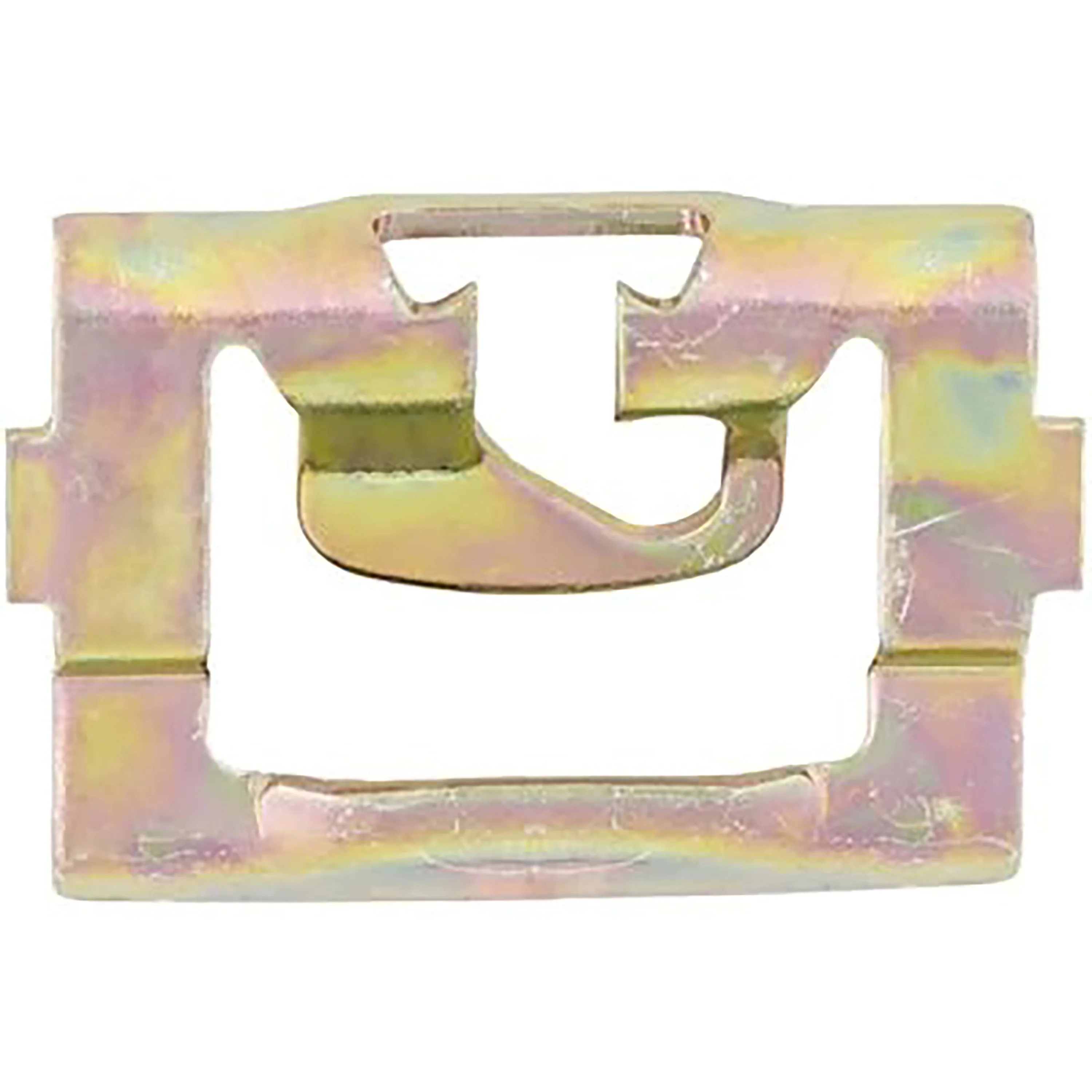 Yellow Zinc Finish Windshield & Backlite Reveal Moulding Retainer - 16.5 MM Width - 50 Pack