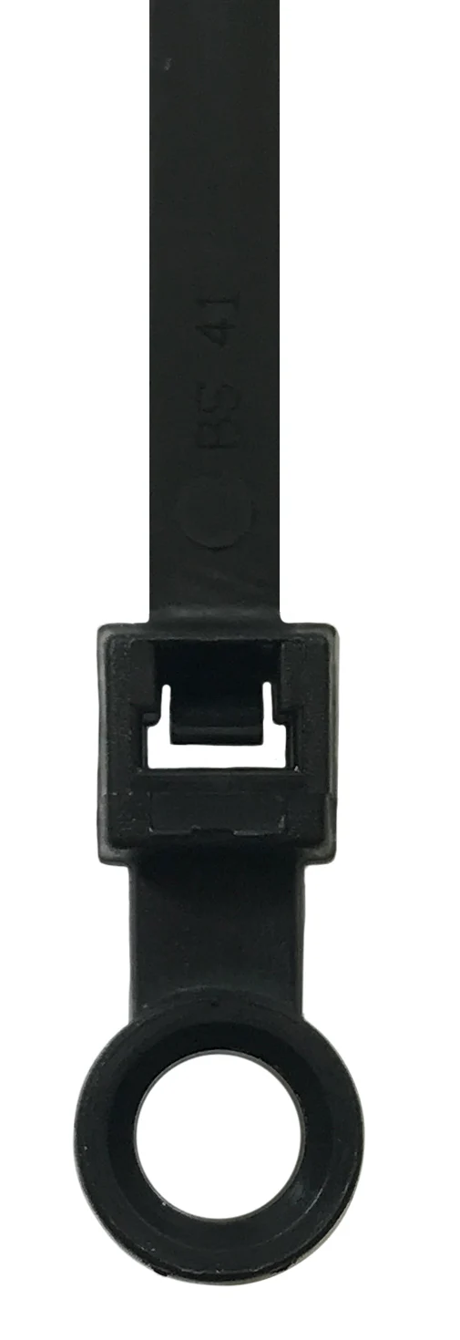 Black 14" Mounting Hole Cable Ties - 120 lb Tensile Strength (100 Pack) - Image 4