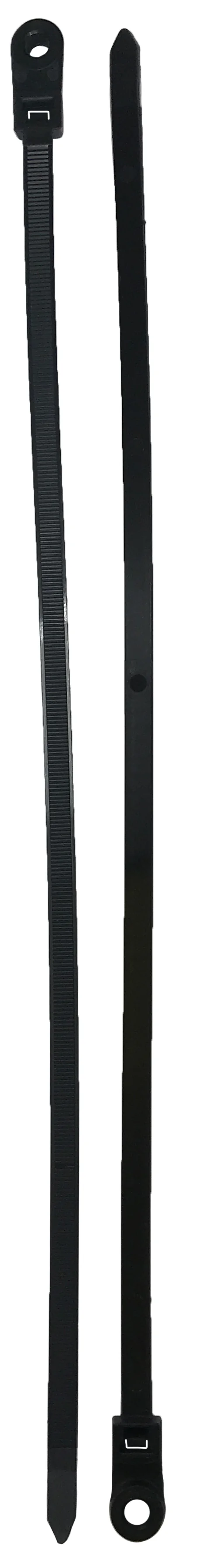 Black 14" Mounting Hole Cable Ties - 120 lb Tensile Strength (100 Pack) - Image 5