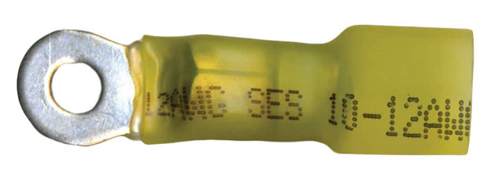 Multilink Yellow Ring Terminals 10-12 AWG #6 Stud - 10 to 500 Pack - Image 3
