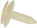 Natural Nylon Retainer Conduct To Sheet Metal In Doors Bottom Head Diameter 15/16", Top Head Diamete