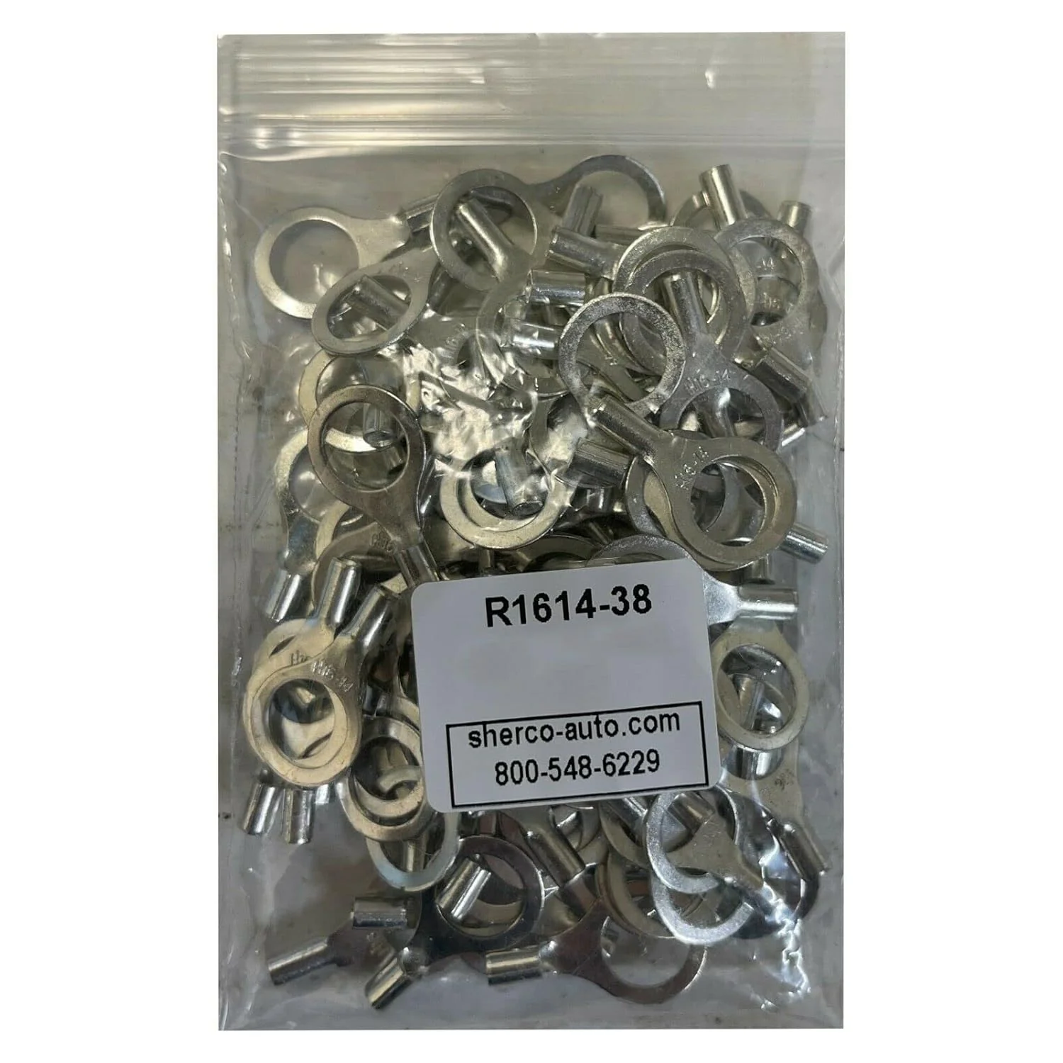 16-14 AWG Non-Insulated Ring Terminal - 3/8" Stud - 100 or 1000 Pack - Made in USA - Image 5