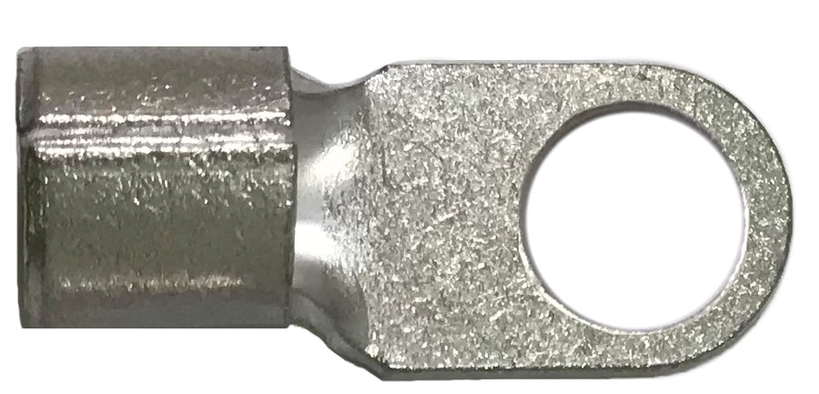2 AWG Non-Insulated Ring Terminal - 3/8" Stud - 100 to 1000 Pack - Made in USA