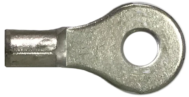 8 AWG Non-Insulated Ring Terminal - #8 Stud - 25 to 1000 Pack - Made in USA